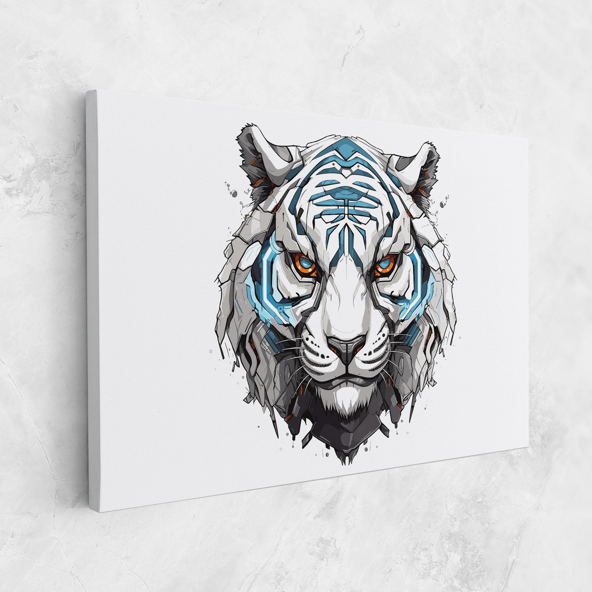 Tablou Canvas Cyborg Tiger mockup 1
