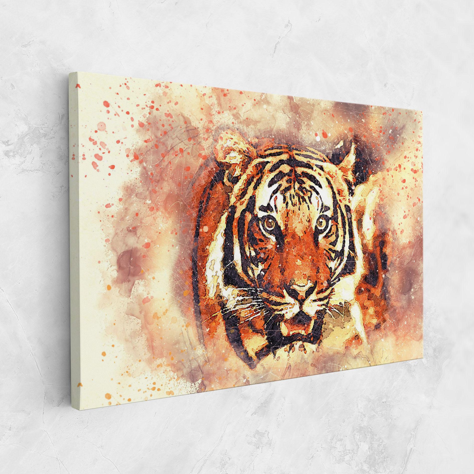 Tablou Canvas Tiger Colors mockup 1
