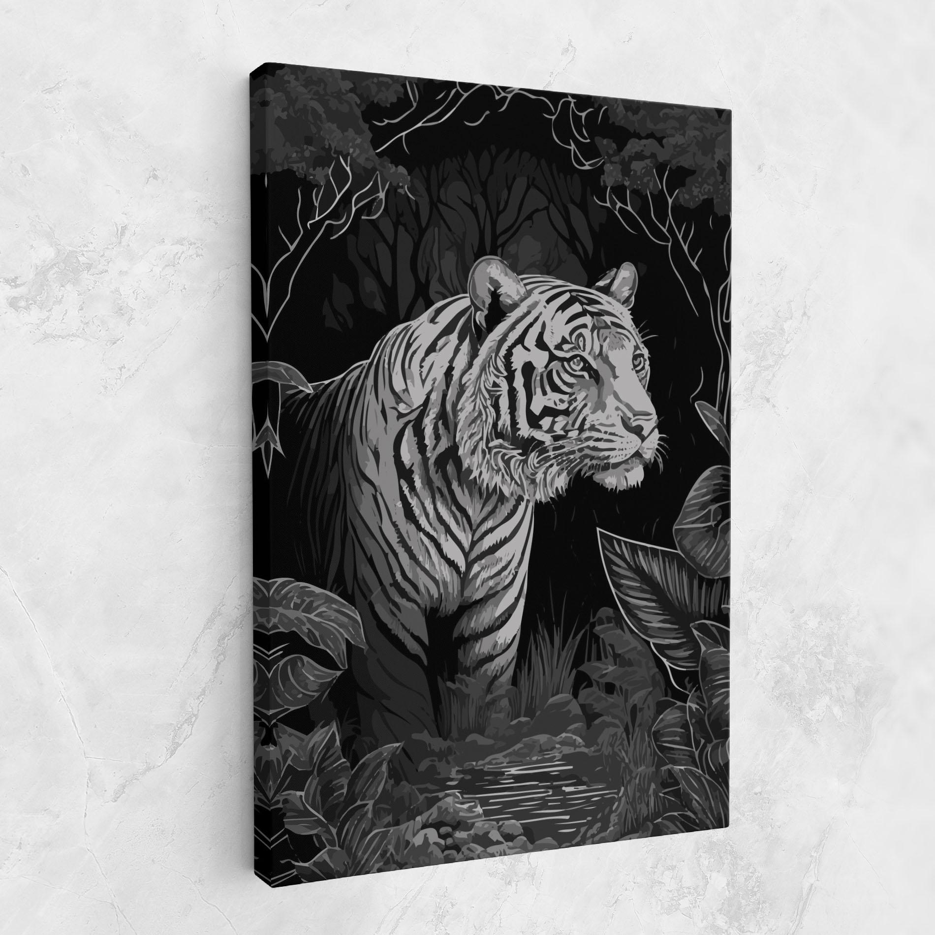 Tablou Canvas Grey Tiger mockup 1