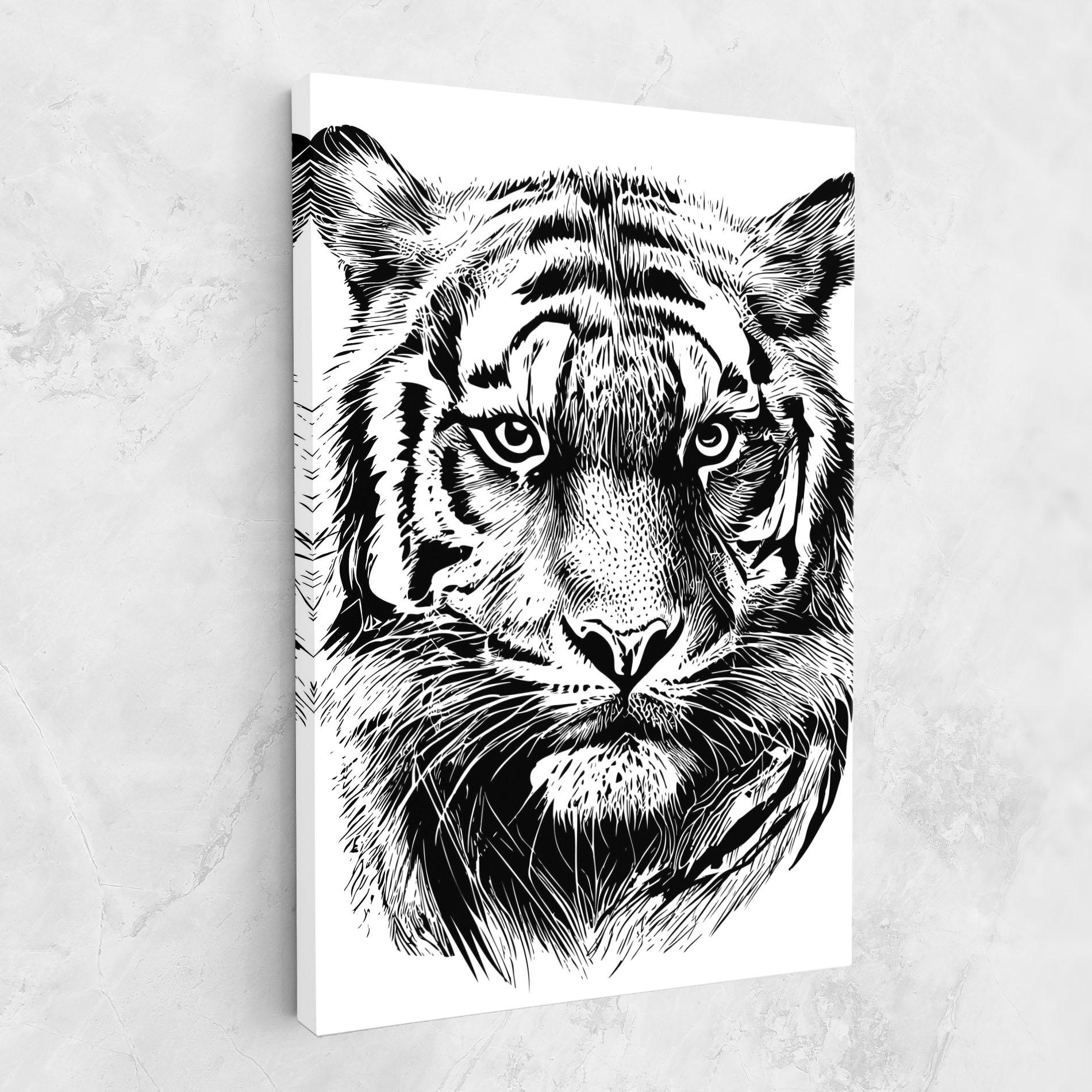 Tablou Canvas Pretty Tiger Head mockup 1