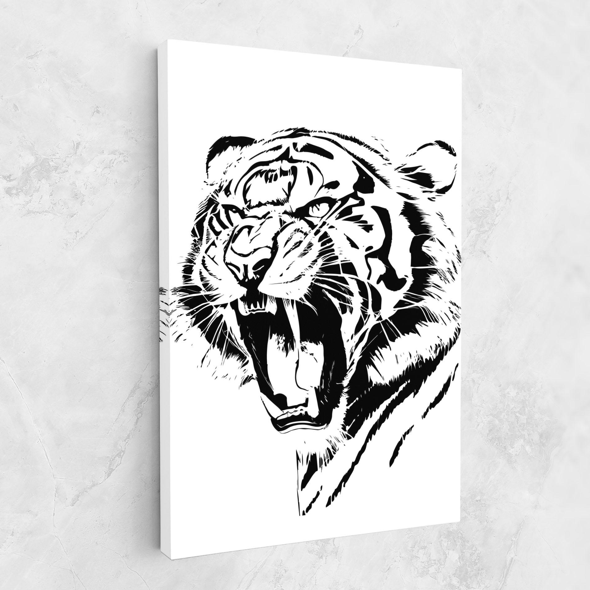 Tablou Canvas Roaring Tiger mockup 1