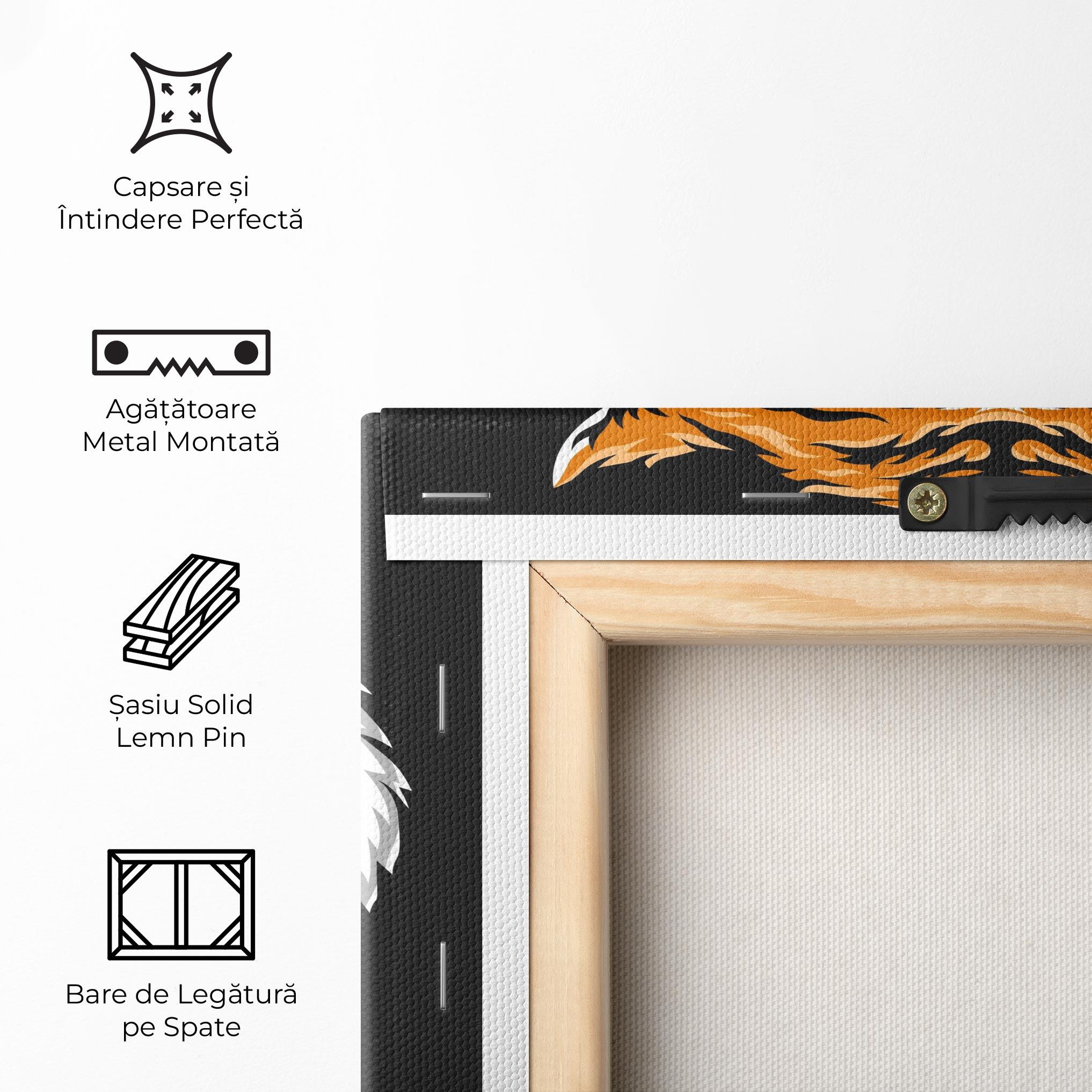 Tablou Canvas Angry Orange Tiger mockup 5