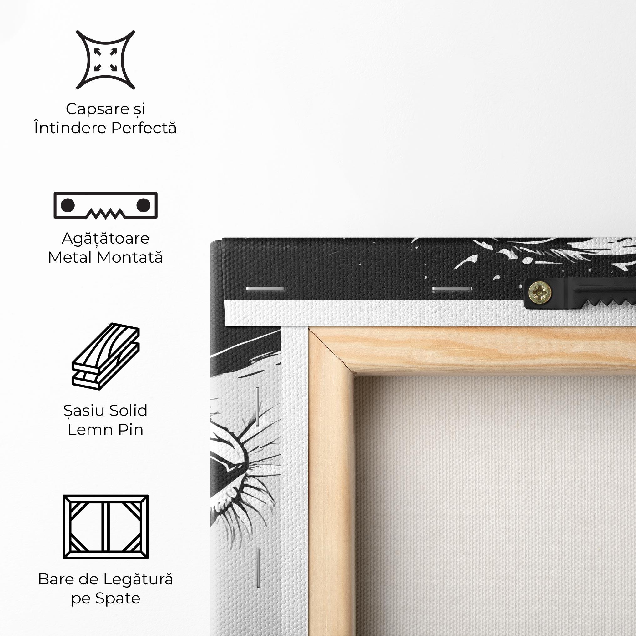Tablou Canvas Black Grey Tiger mockup 5