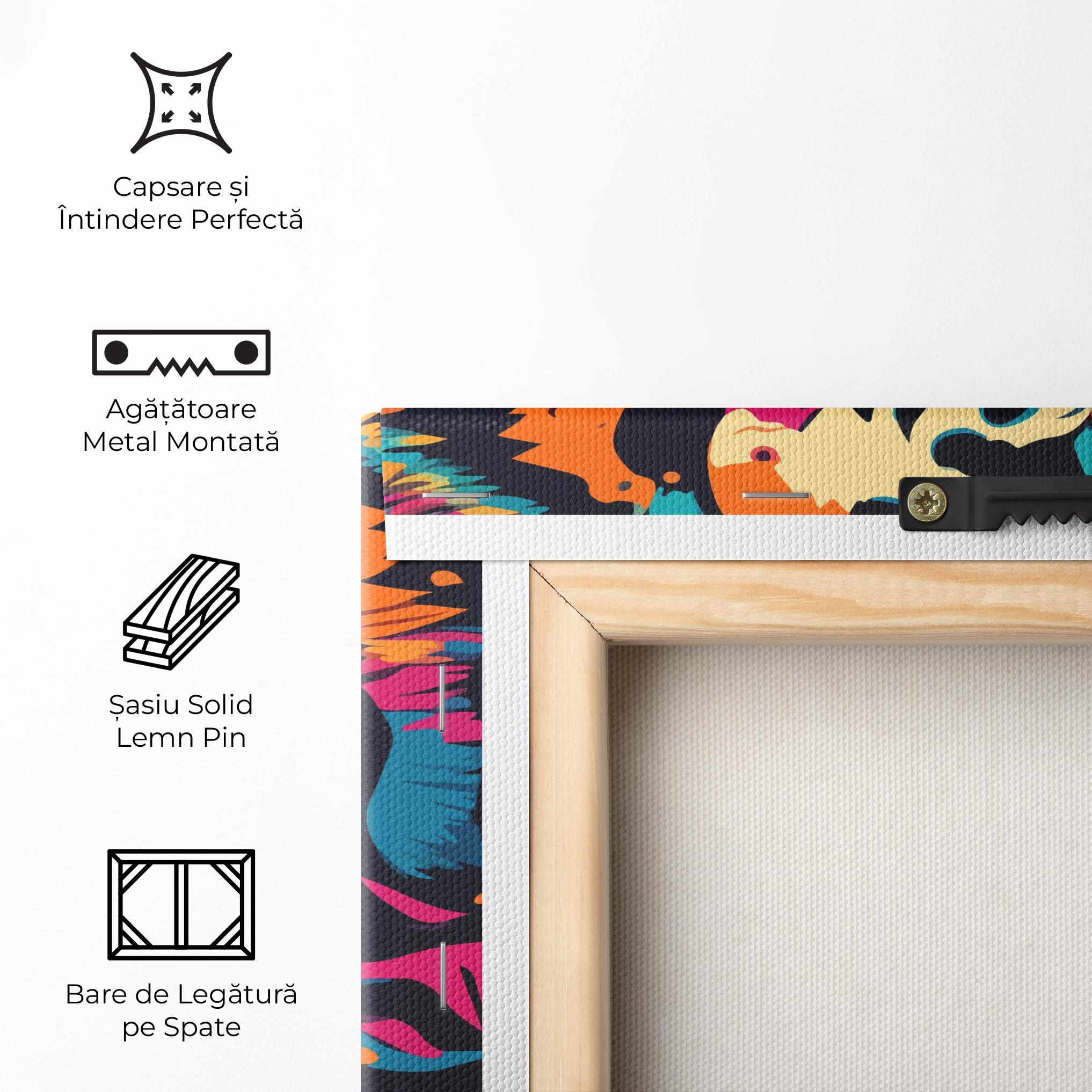Tablou Canvas Colorful Tiger mockup 5