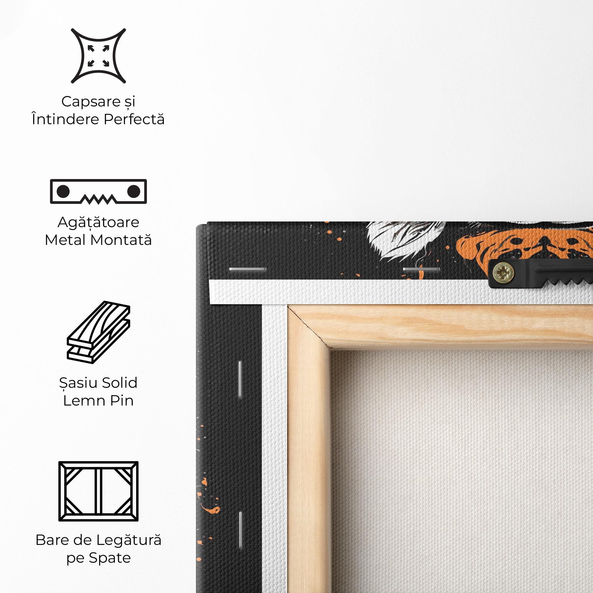 Tablou Canvas Fire Tiger mockup 5