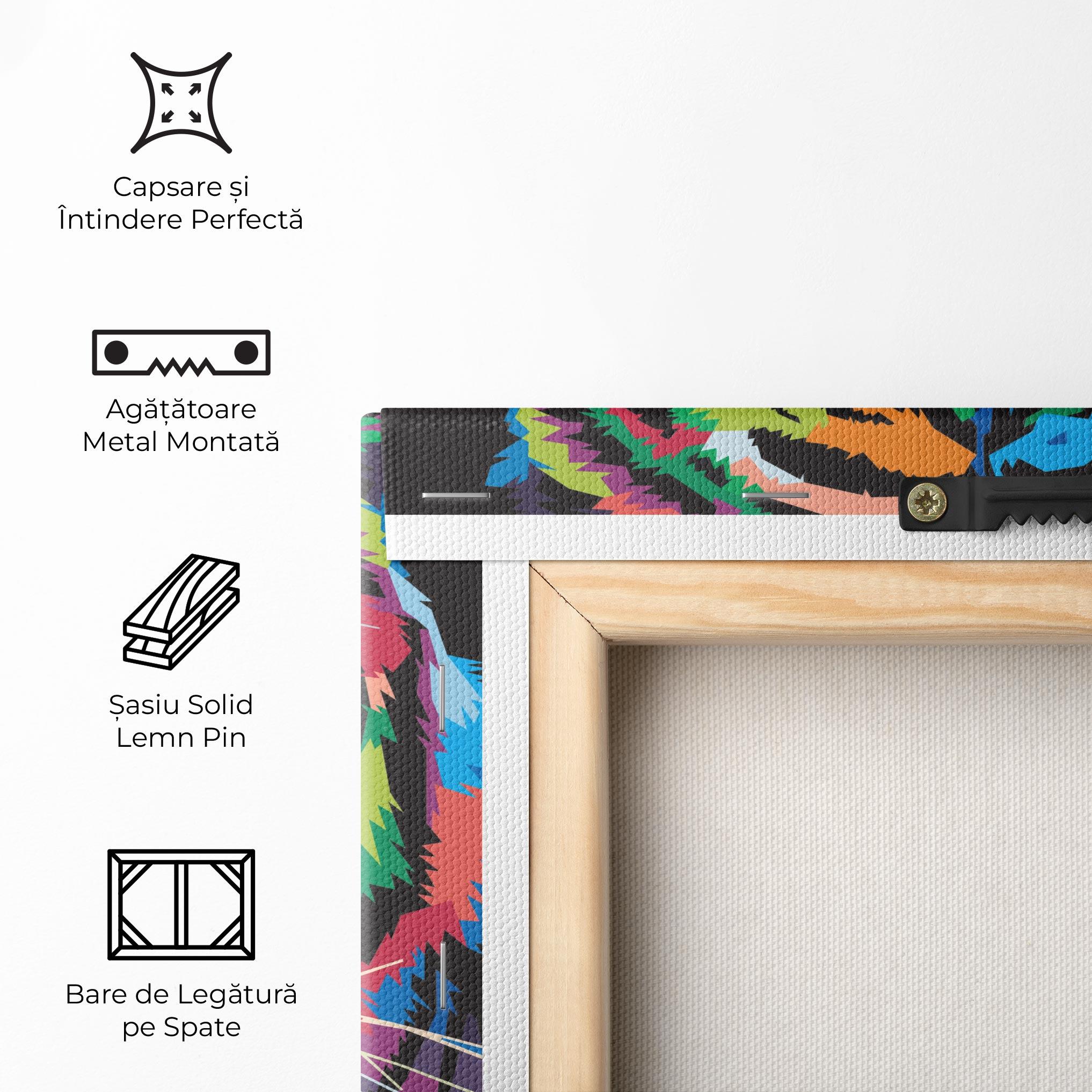 Tablou Canvas Mix Color Tiger mockup 5