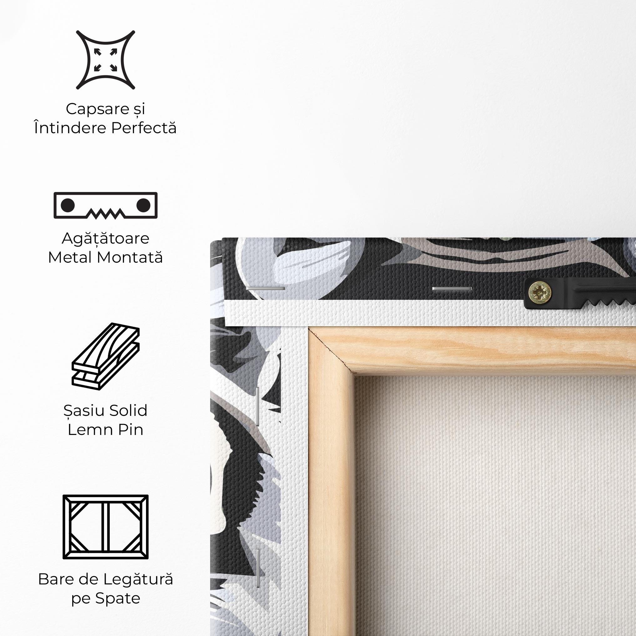 Tablou Canvas White Grey Tiger mockup 5