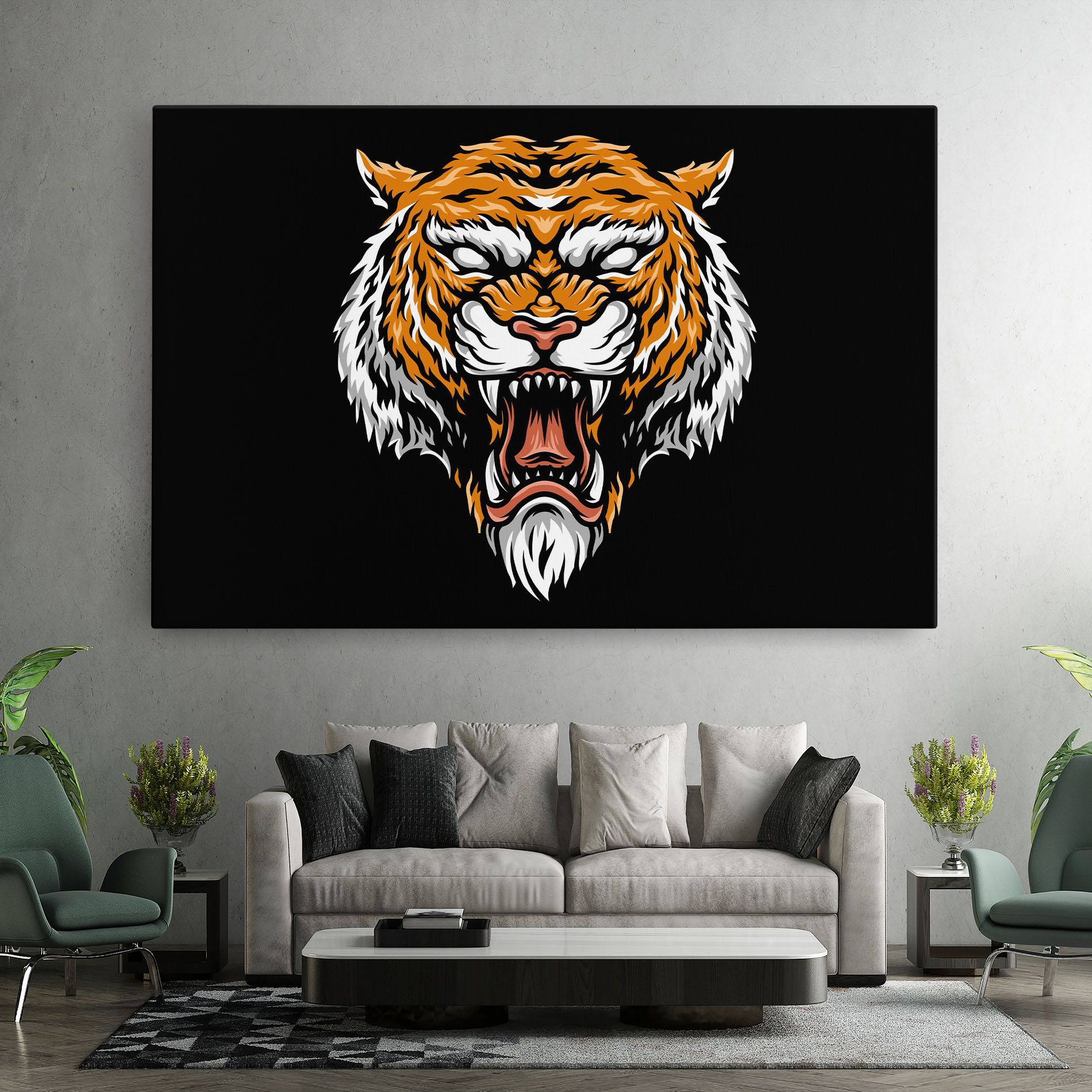 Angry Orange Tiger mockup 7