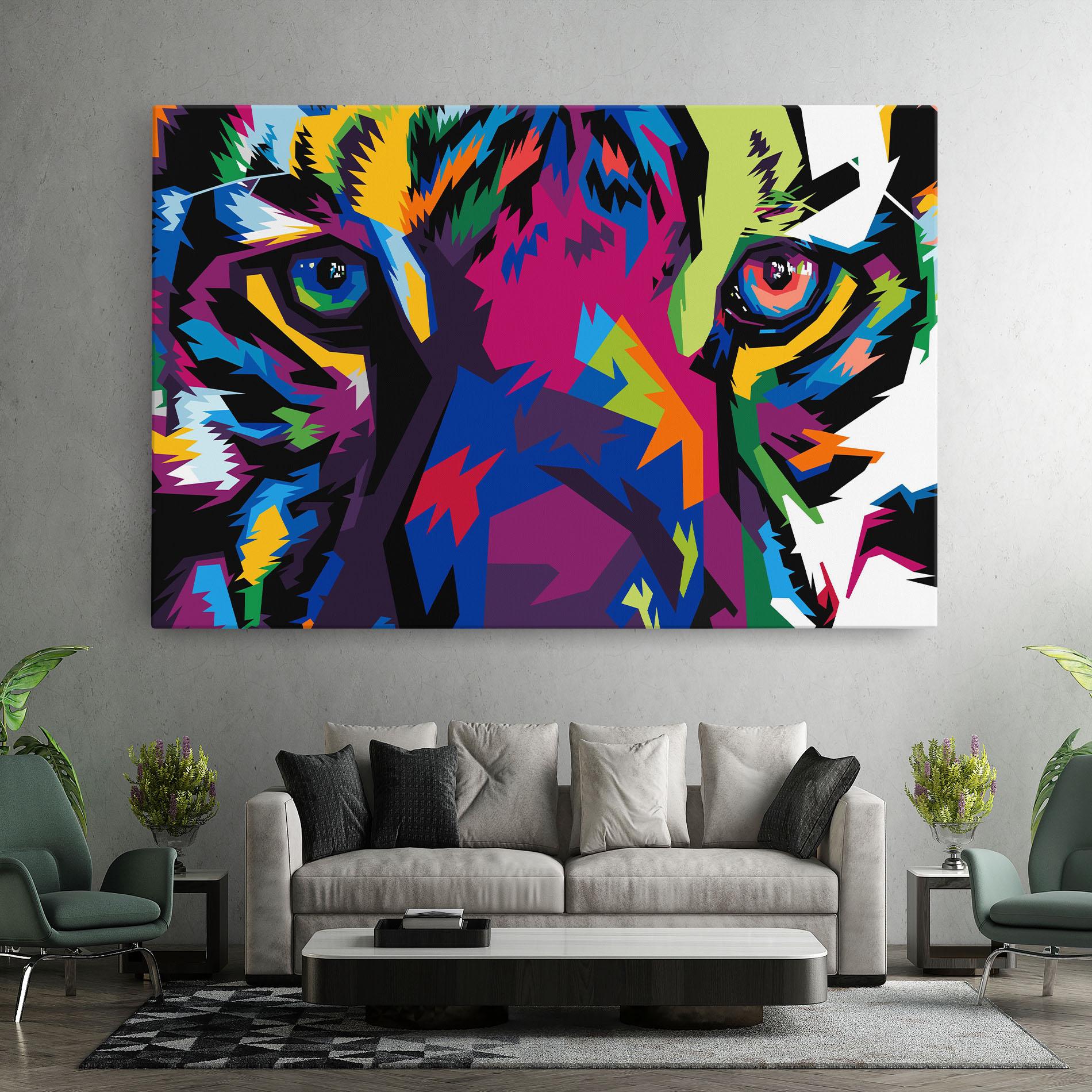 Tablou Canvas Colourul Tiger Eyes mockup 7