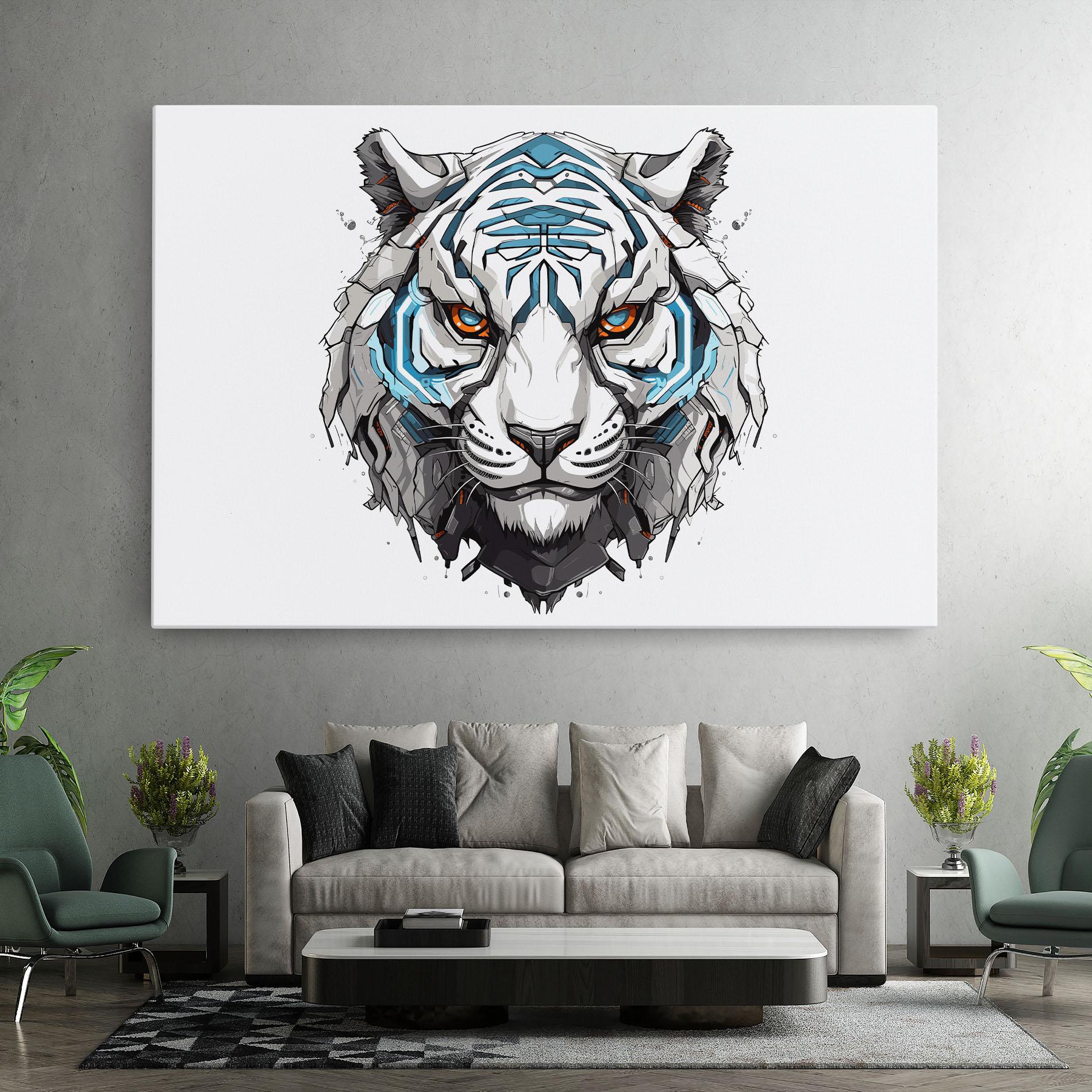 Tablou Canvas Cyborg Tiger mockup 7
