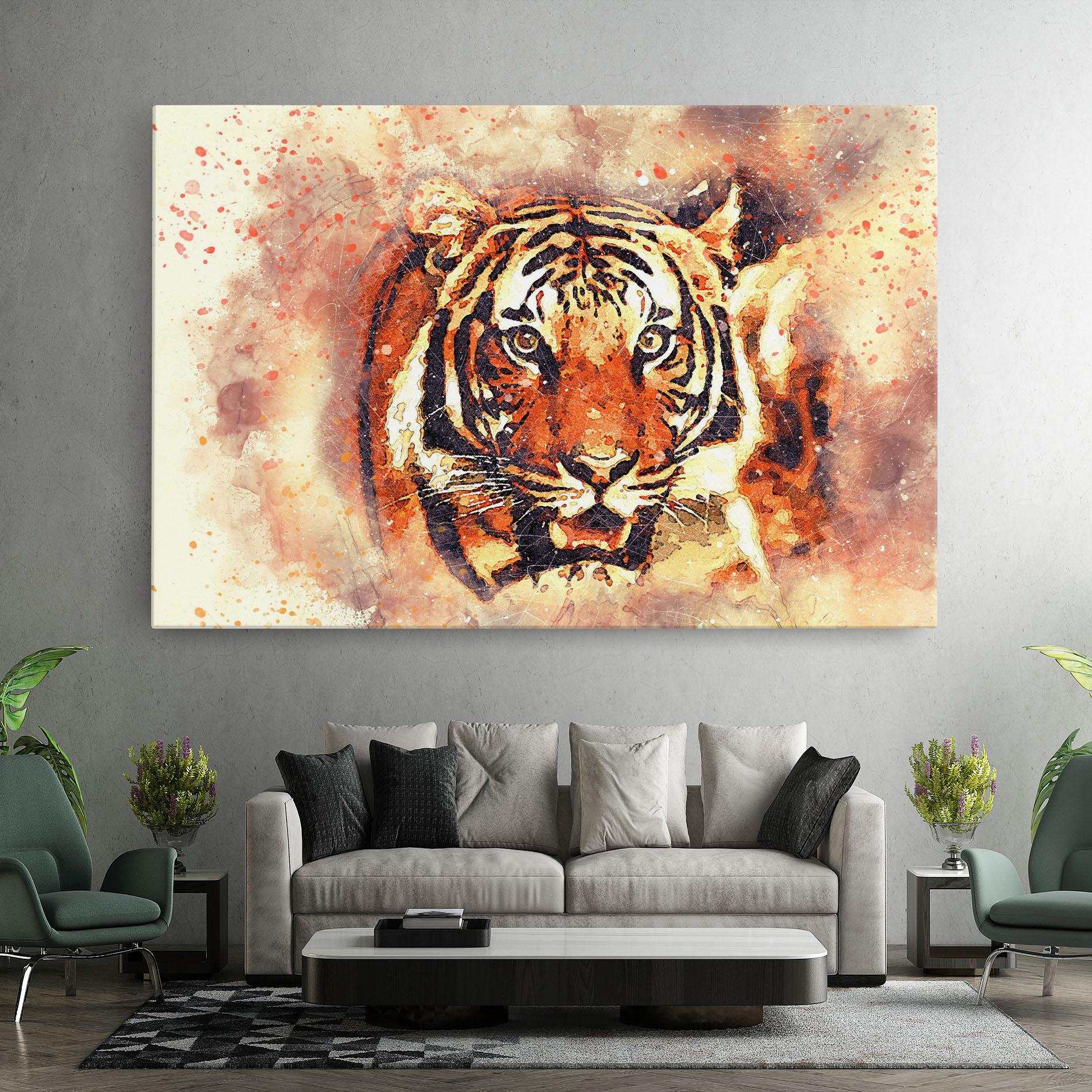 Tablou Canvas Tiger Colors mockup 7