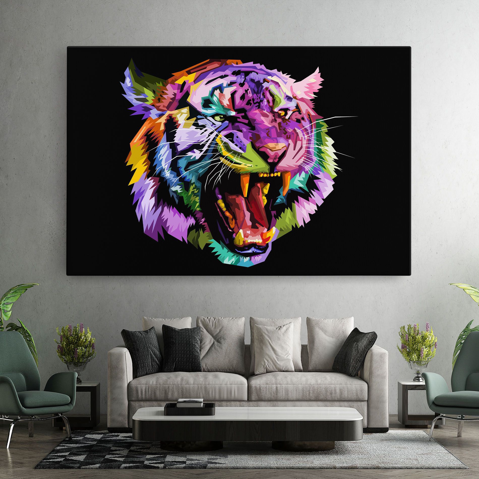 Tiger On Black mockup 7