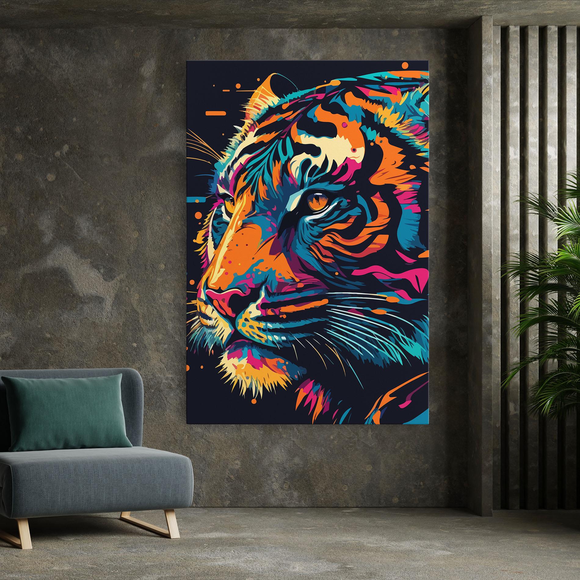 Tablou Canvas Colorful Tiger mockup 7