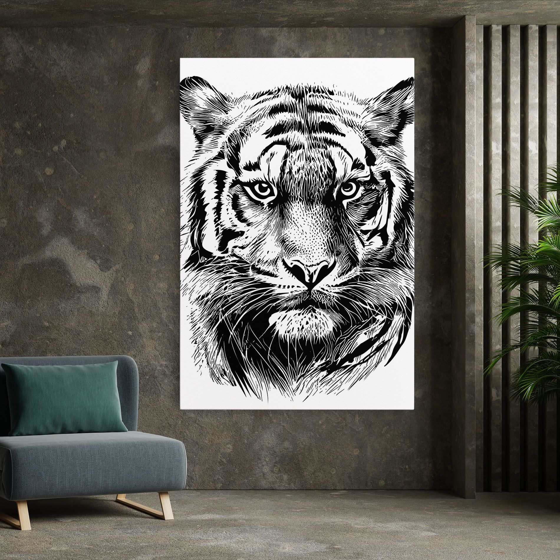 Pretty Tiger Head mockup 7