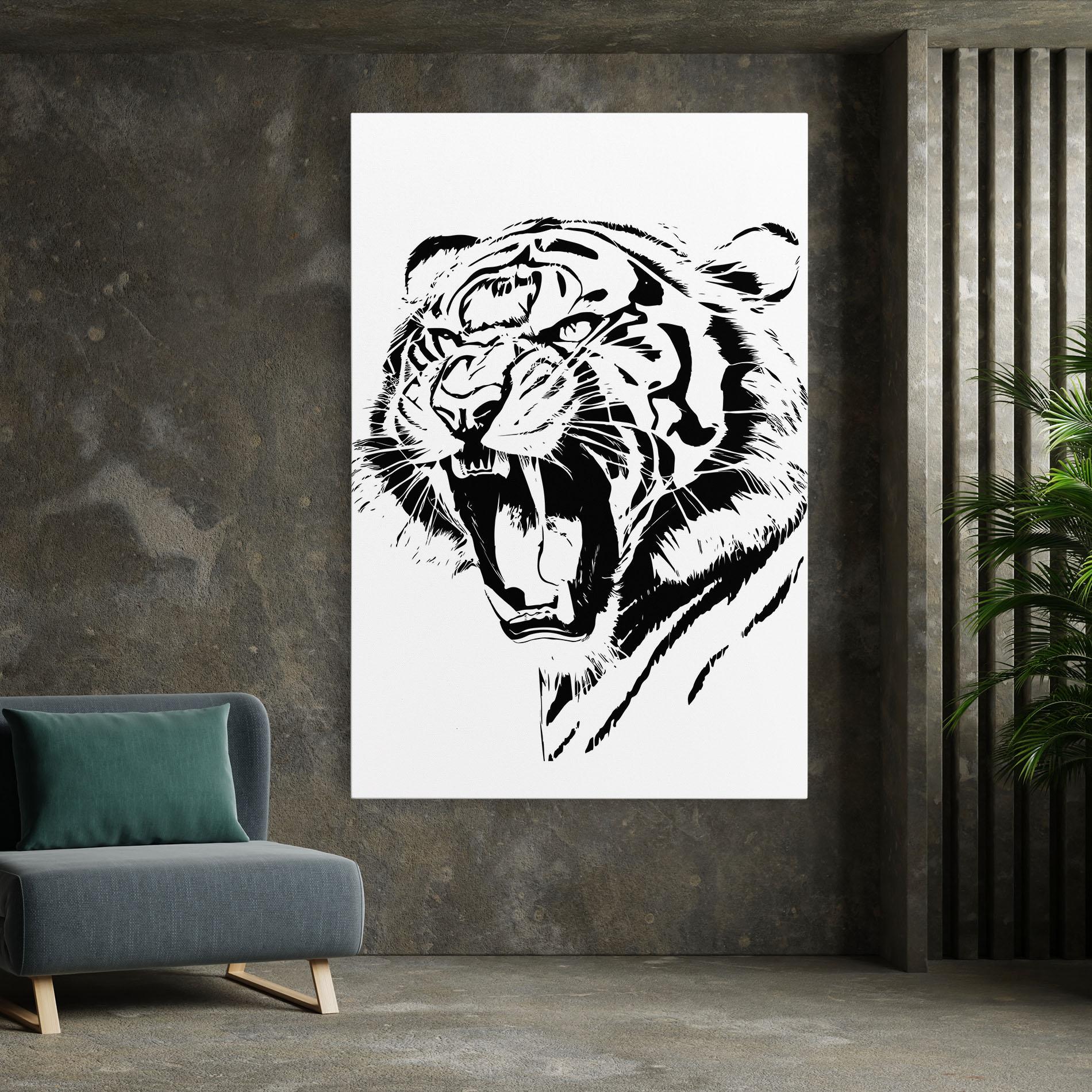 Tablou Canvas Roaring Tiger mockup 7