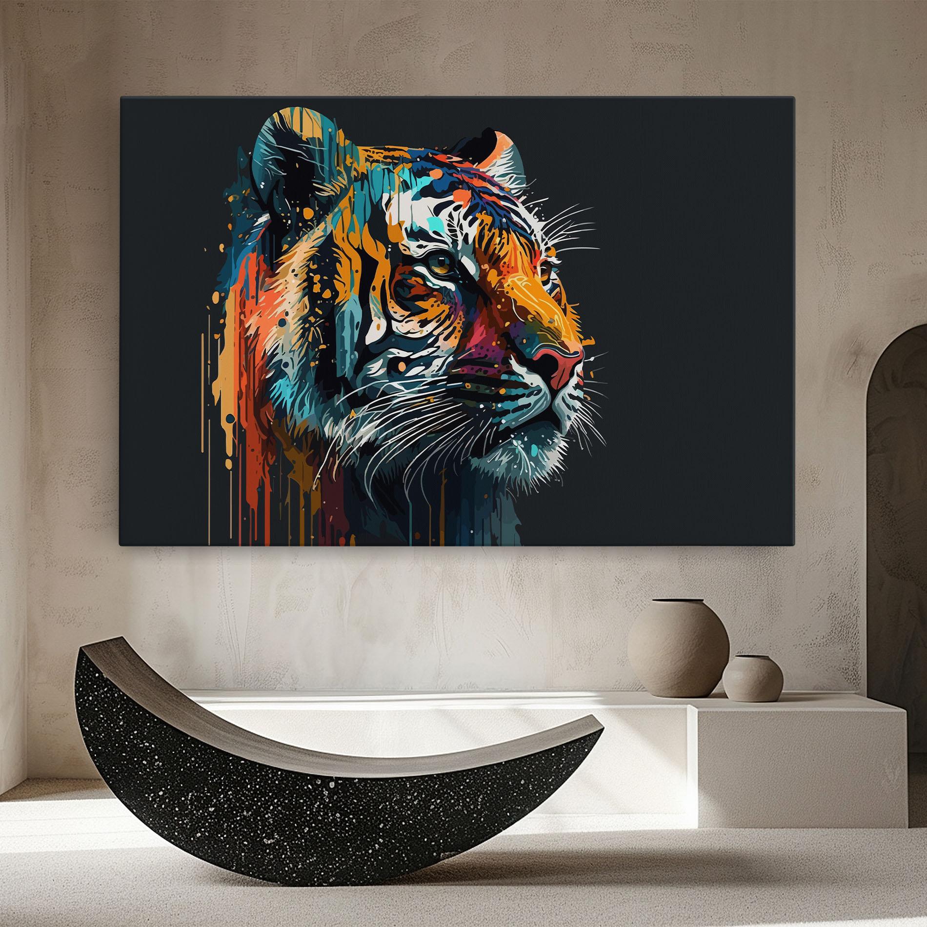 Tablou Canvas Color Mix Tiger mockup 8