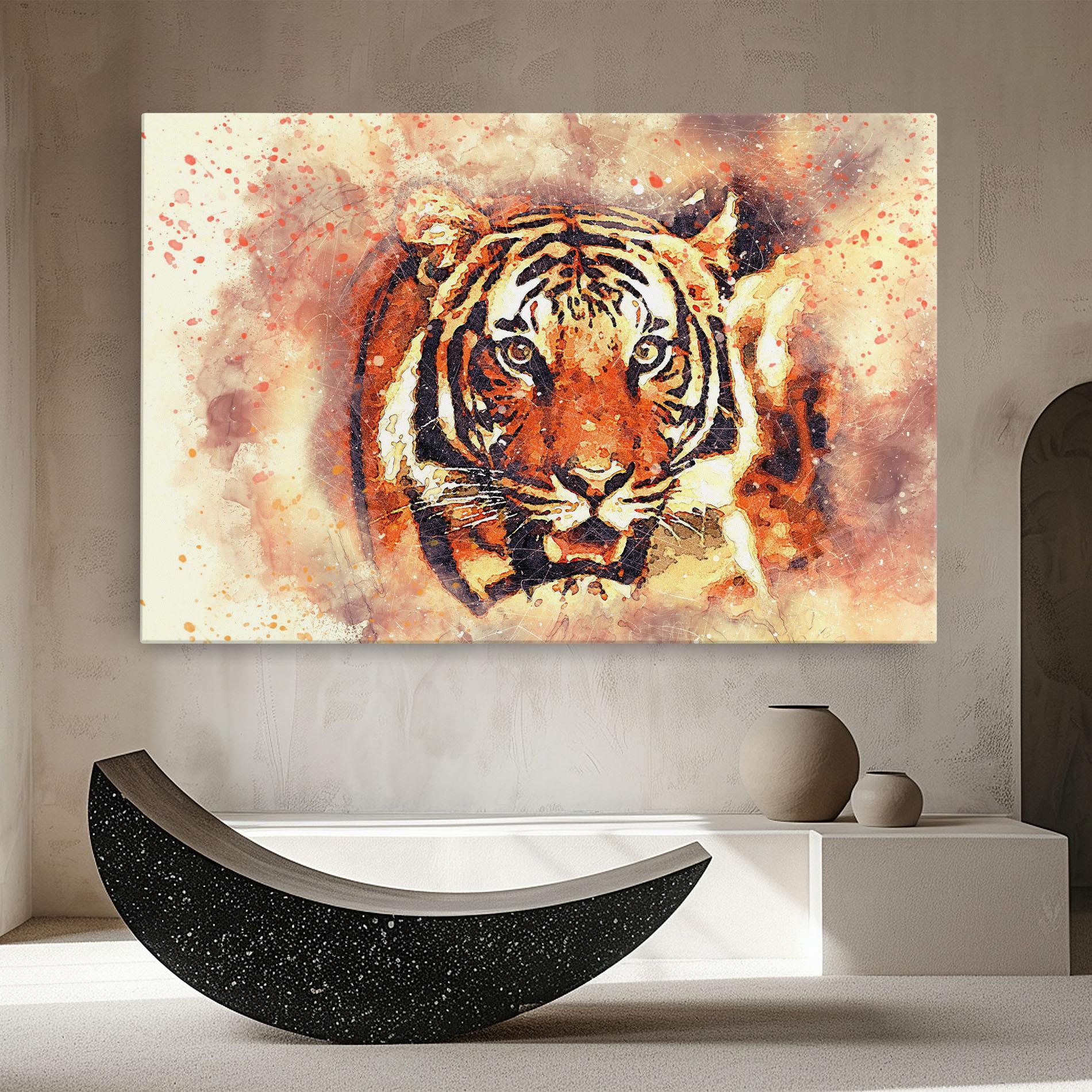 Tablou Canvas Tiger Colors mockup 8