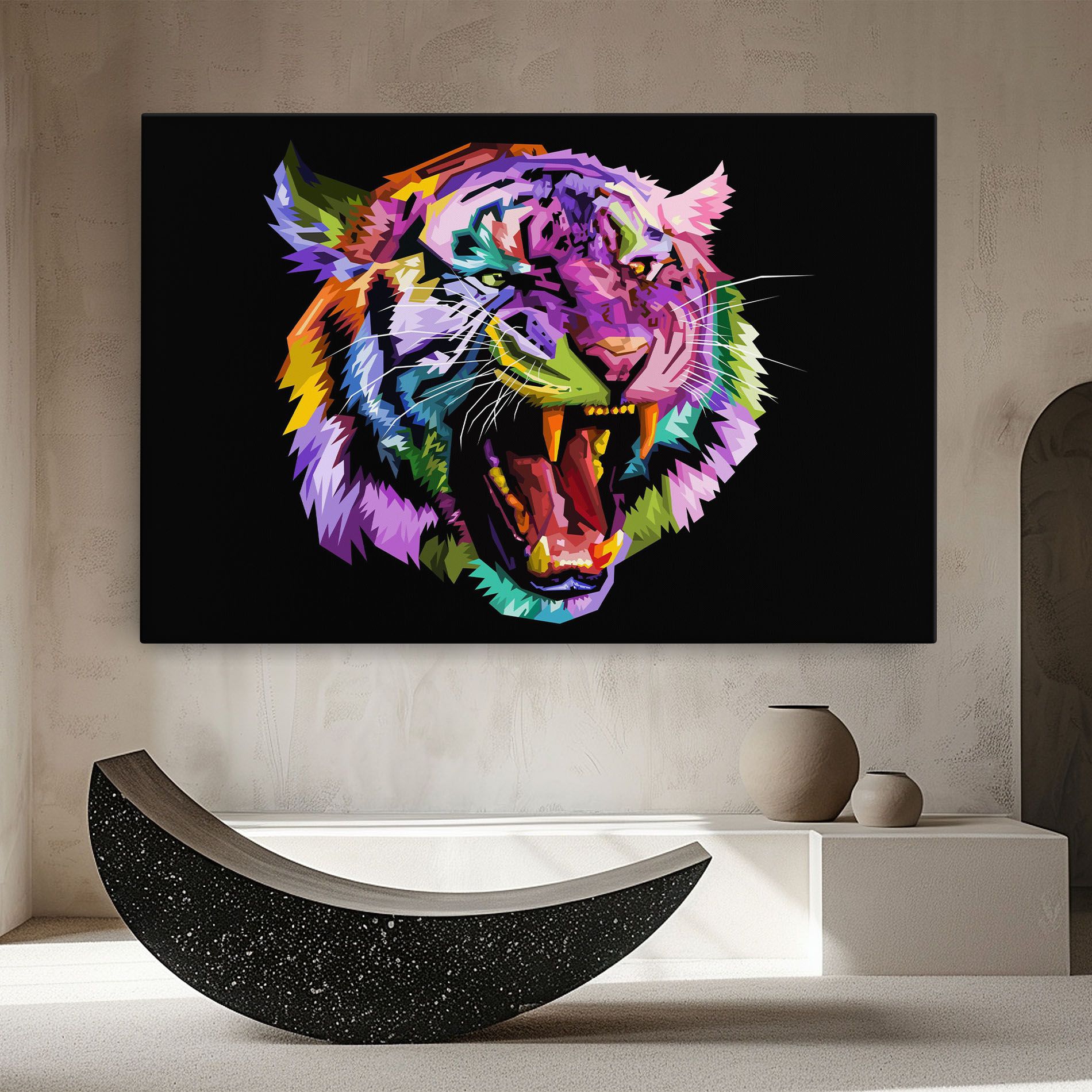 Tiger On Black mockup 8