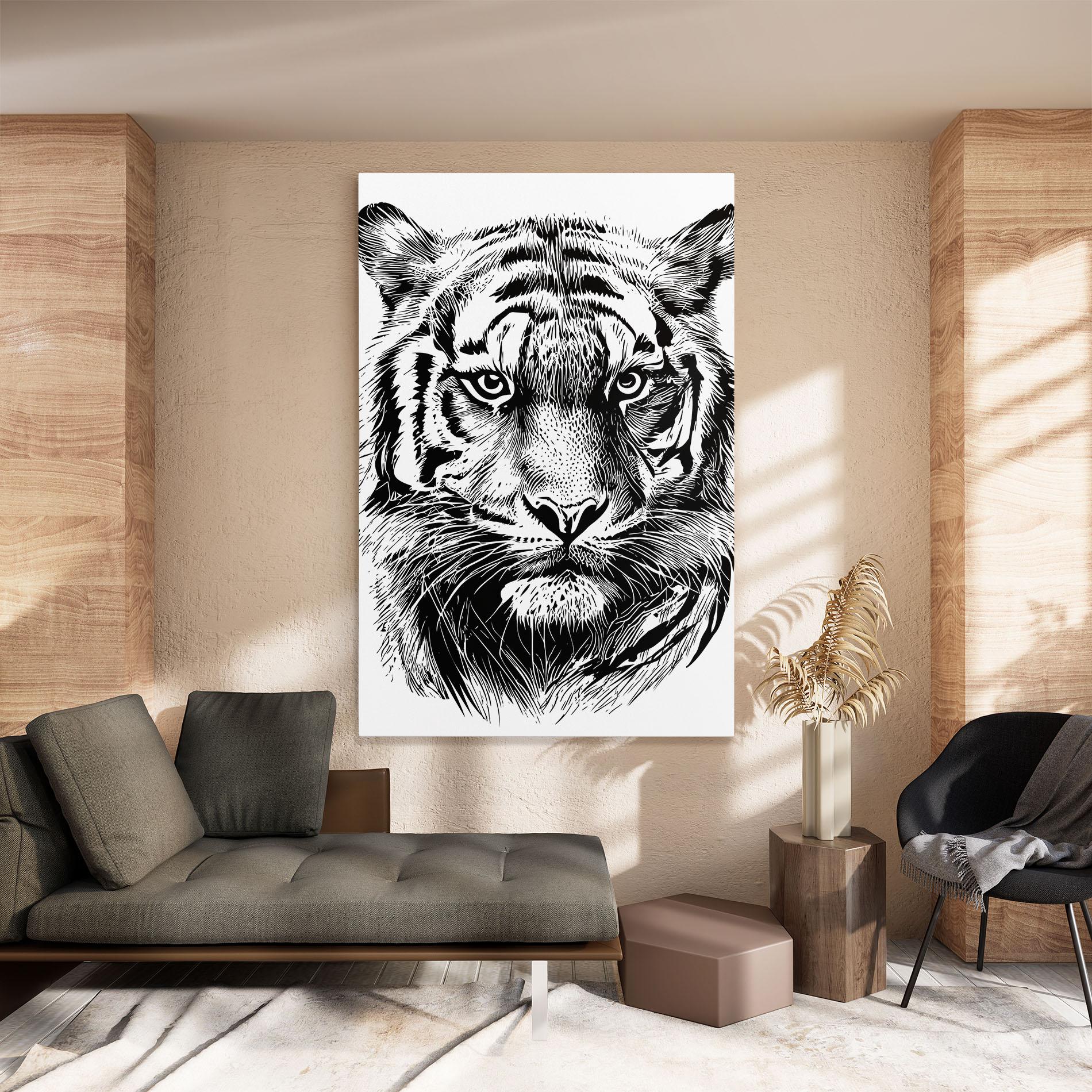 Tablou Canvas Pretty Tiger Head mockup 8