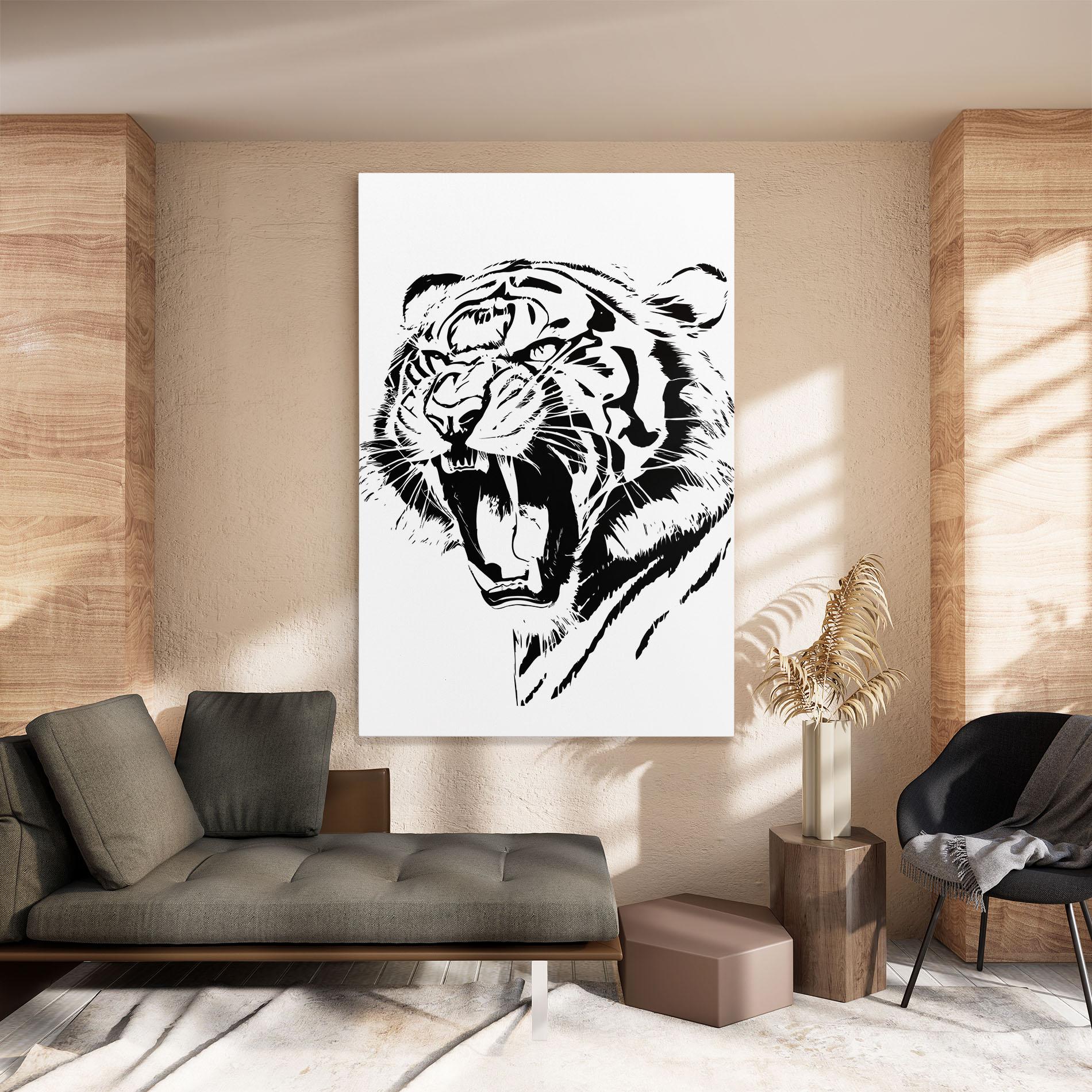 Tablou Canvas Roaring Tiger mockup 8