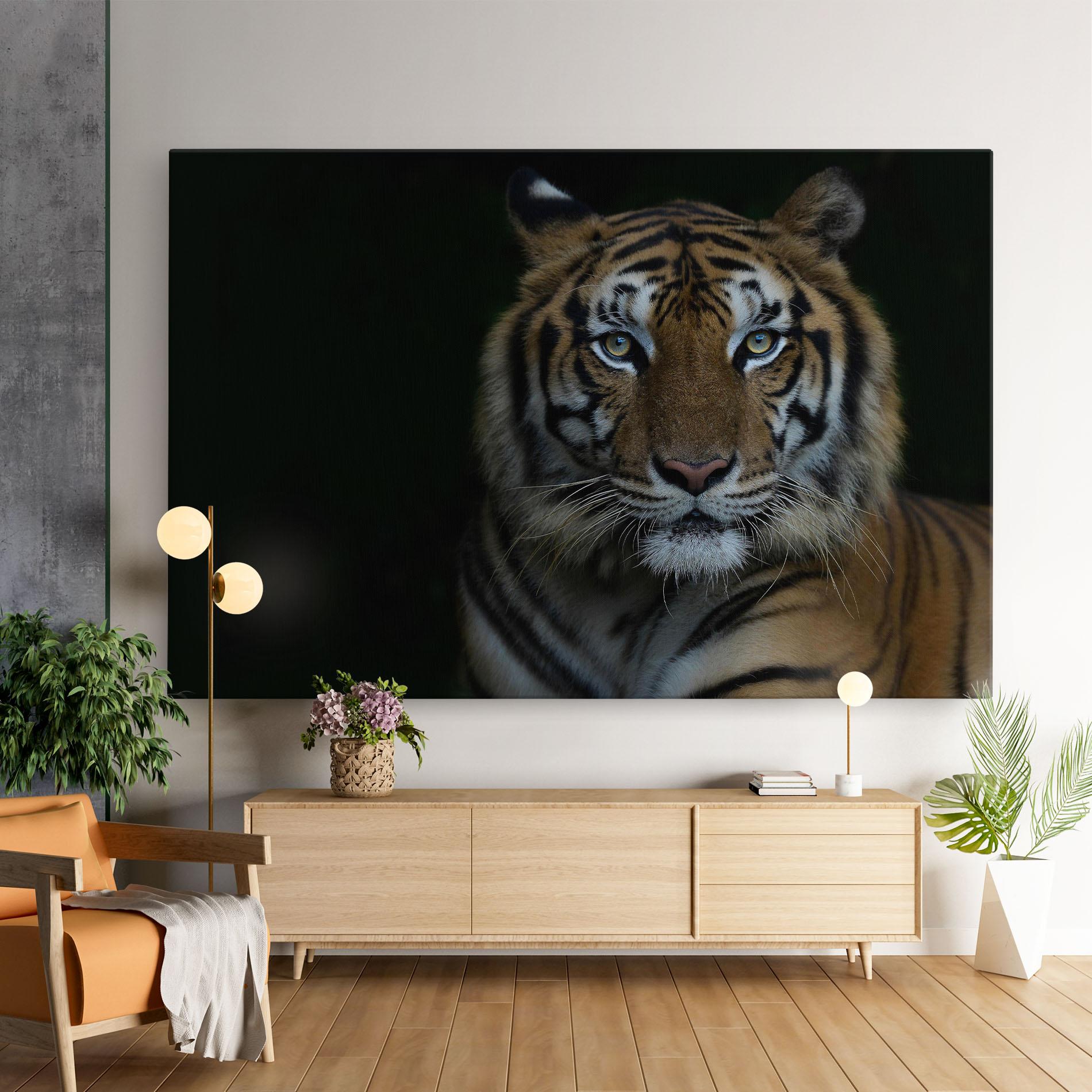 Tablou Canvas Close Up Tiger mockup 9