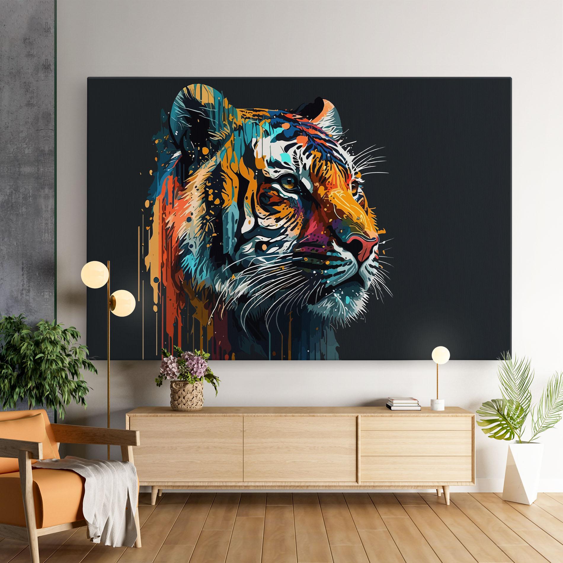 Tablou Canvas Color Mix Tiger mockup 9