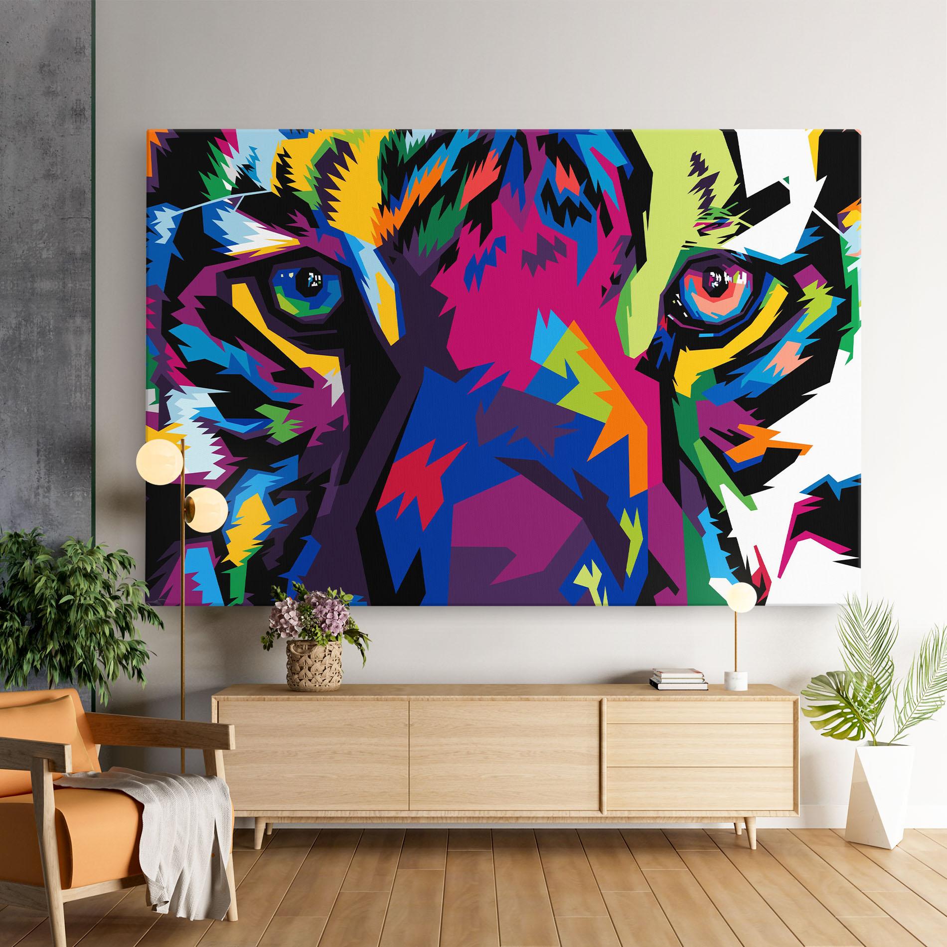 Tablou Canvas Colourul Tiger Eyes mockup 9