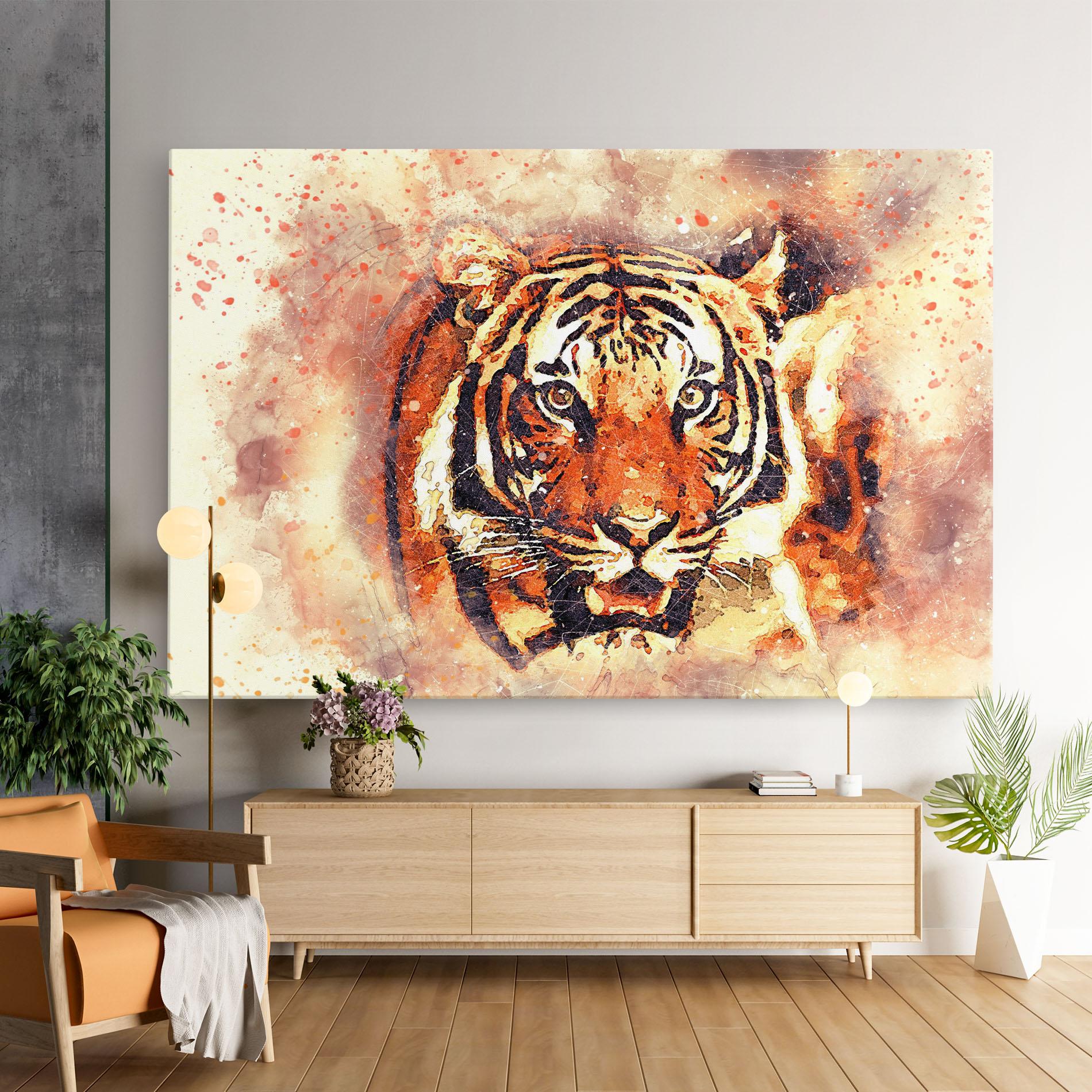 Tablou Canvas Tiger Colors mockup 9