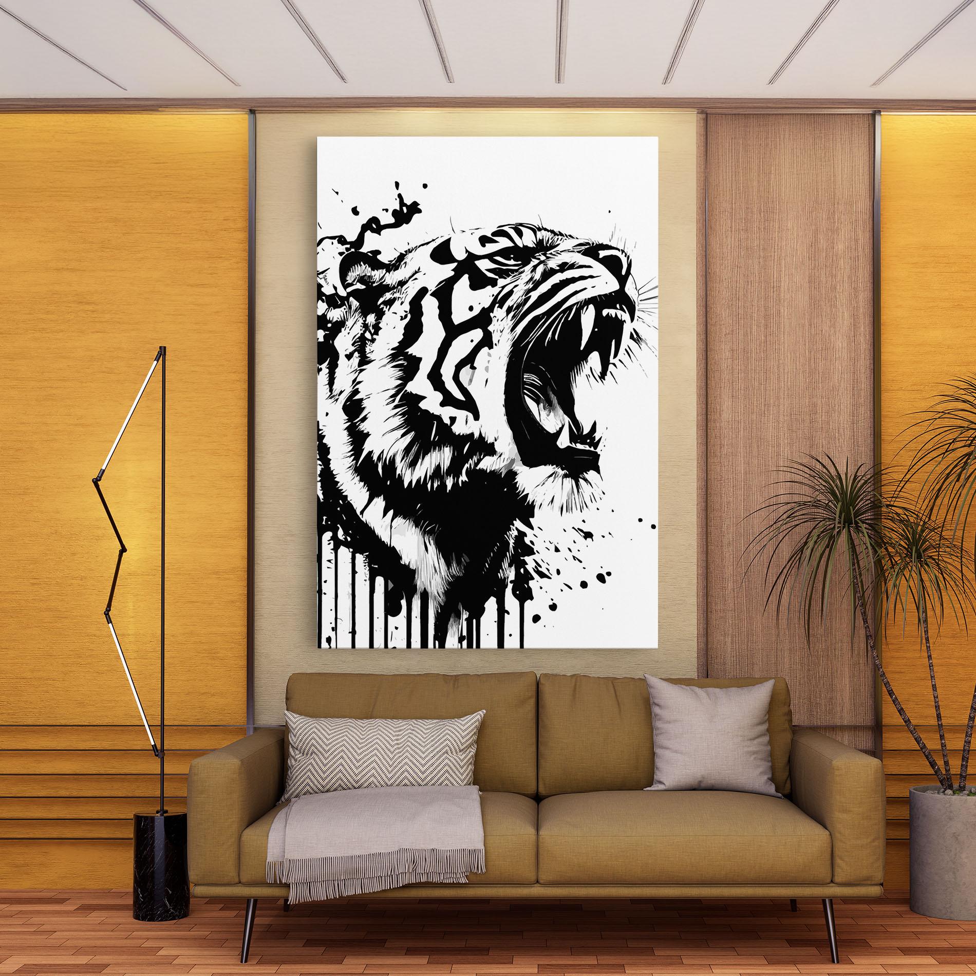 Tablou Canvas Ink Art Tiger mockup 9