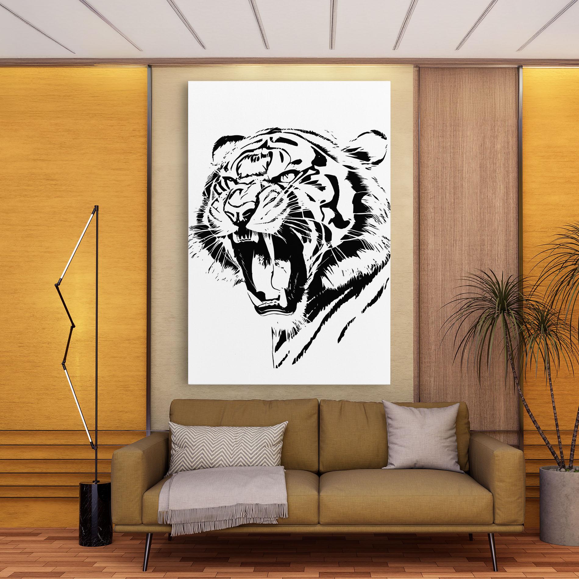 Tablou Canvas Roaring Tiger mockup 9