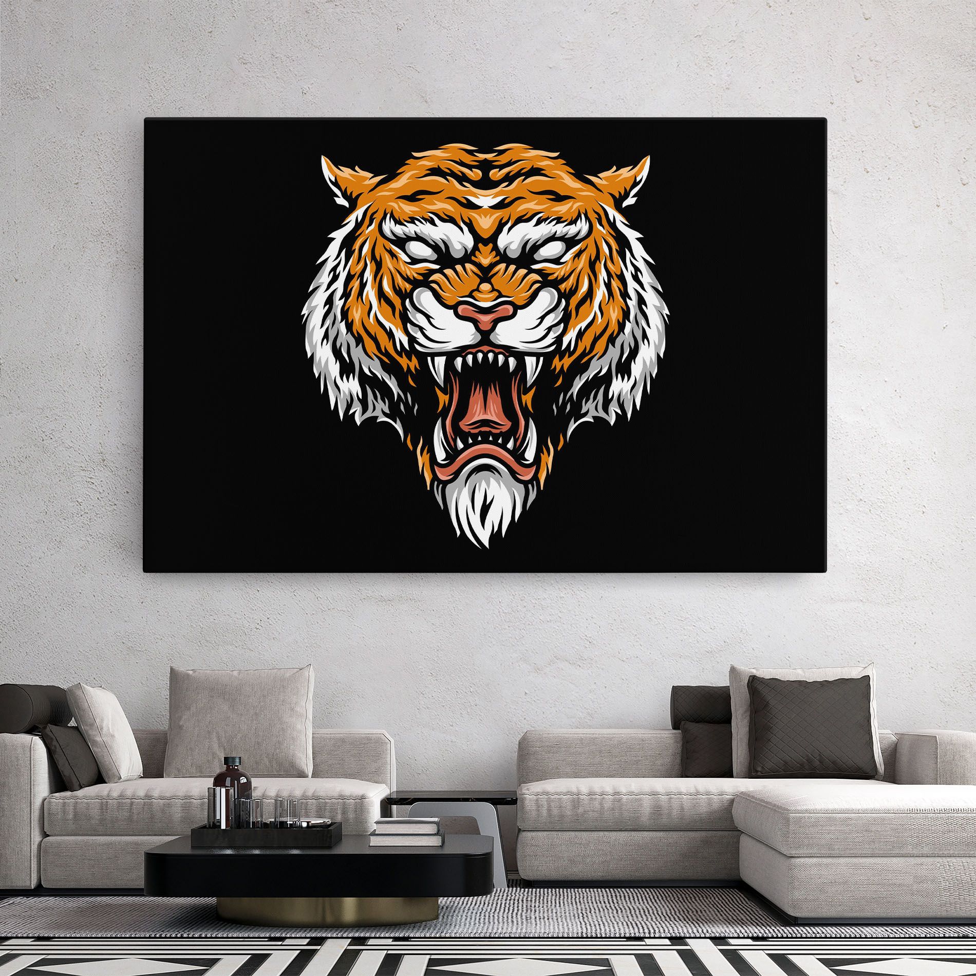 Angry Orange Tiger mockup 2