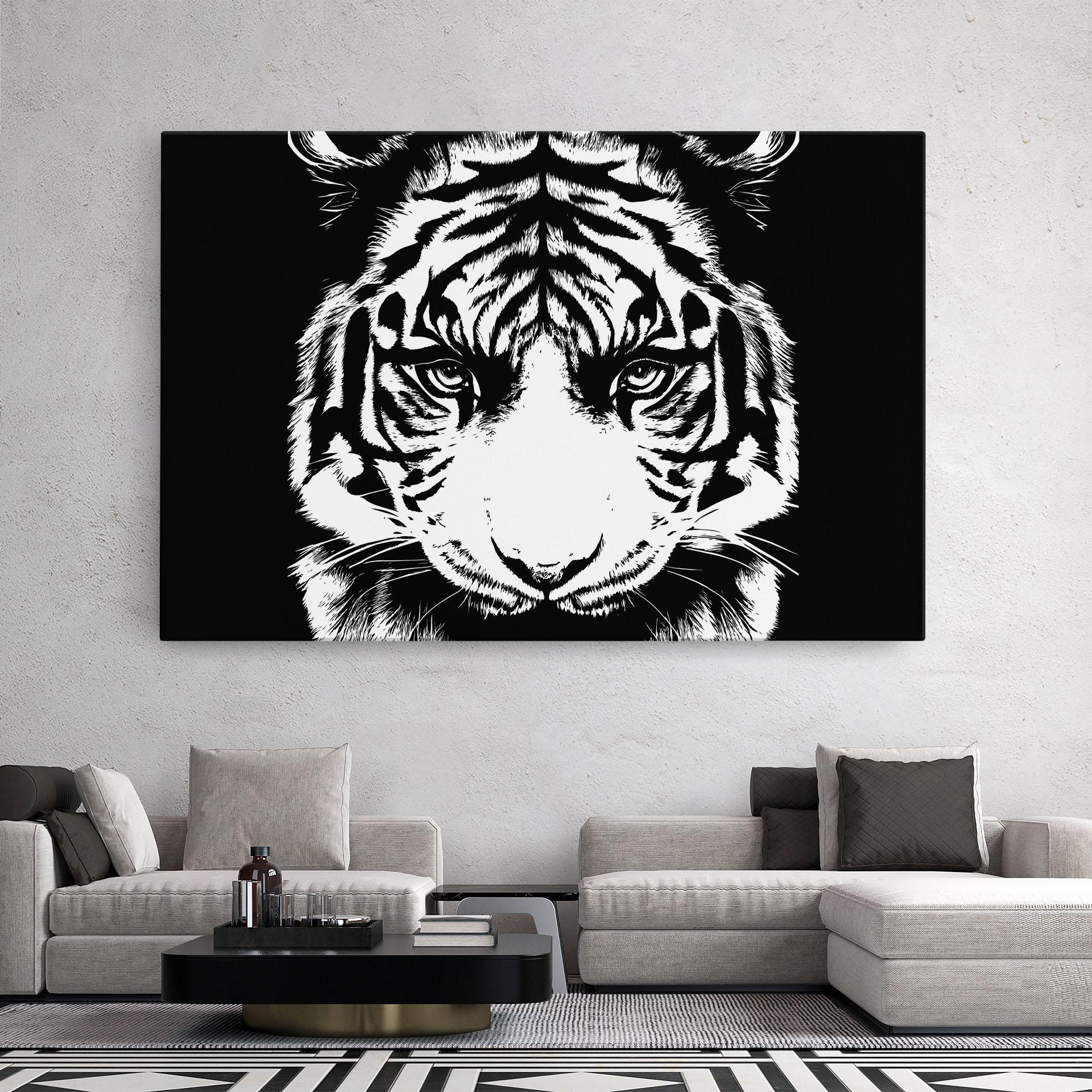 Tablou Canvas Big Eyes Tiger mockup 2