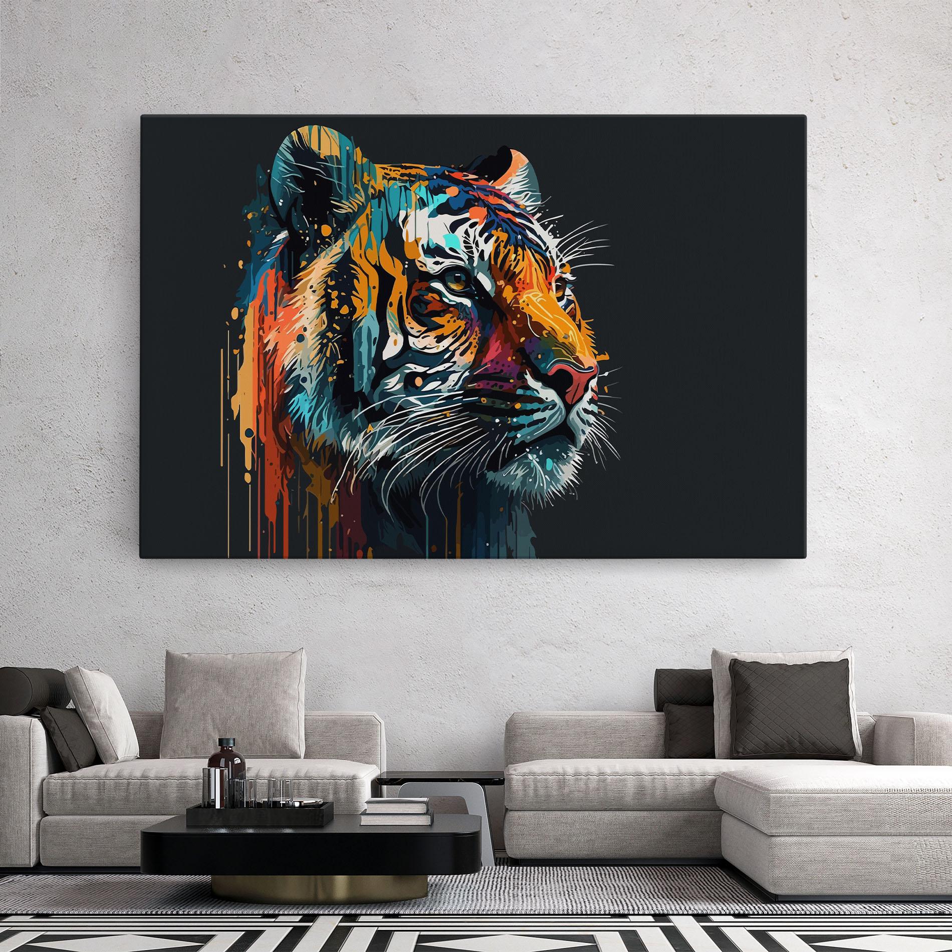 Tablou Canvas Color Mix Tiger mockup 2