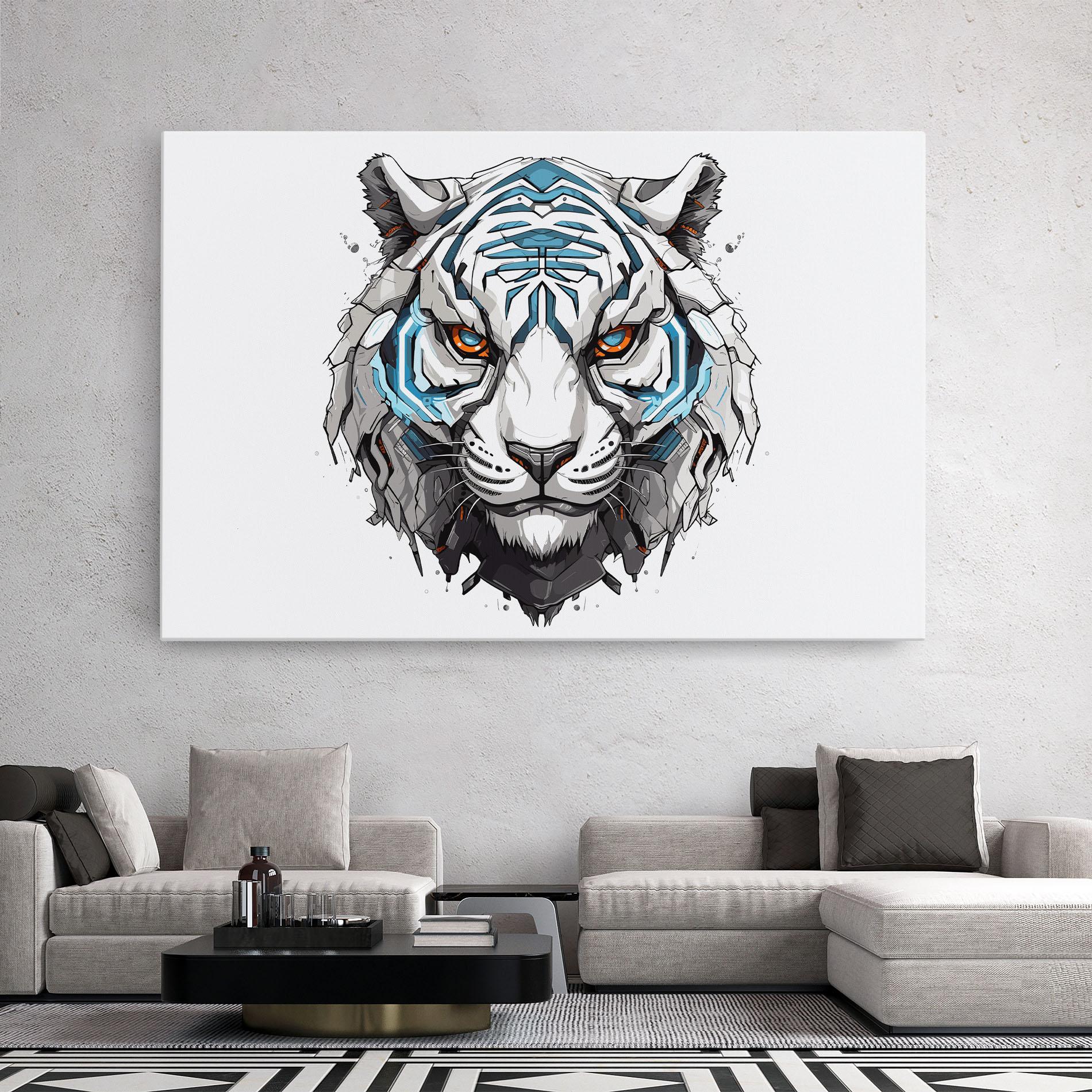 Tablou Canvas Cyborg Tiger mockup 2