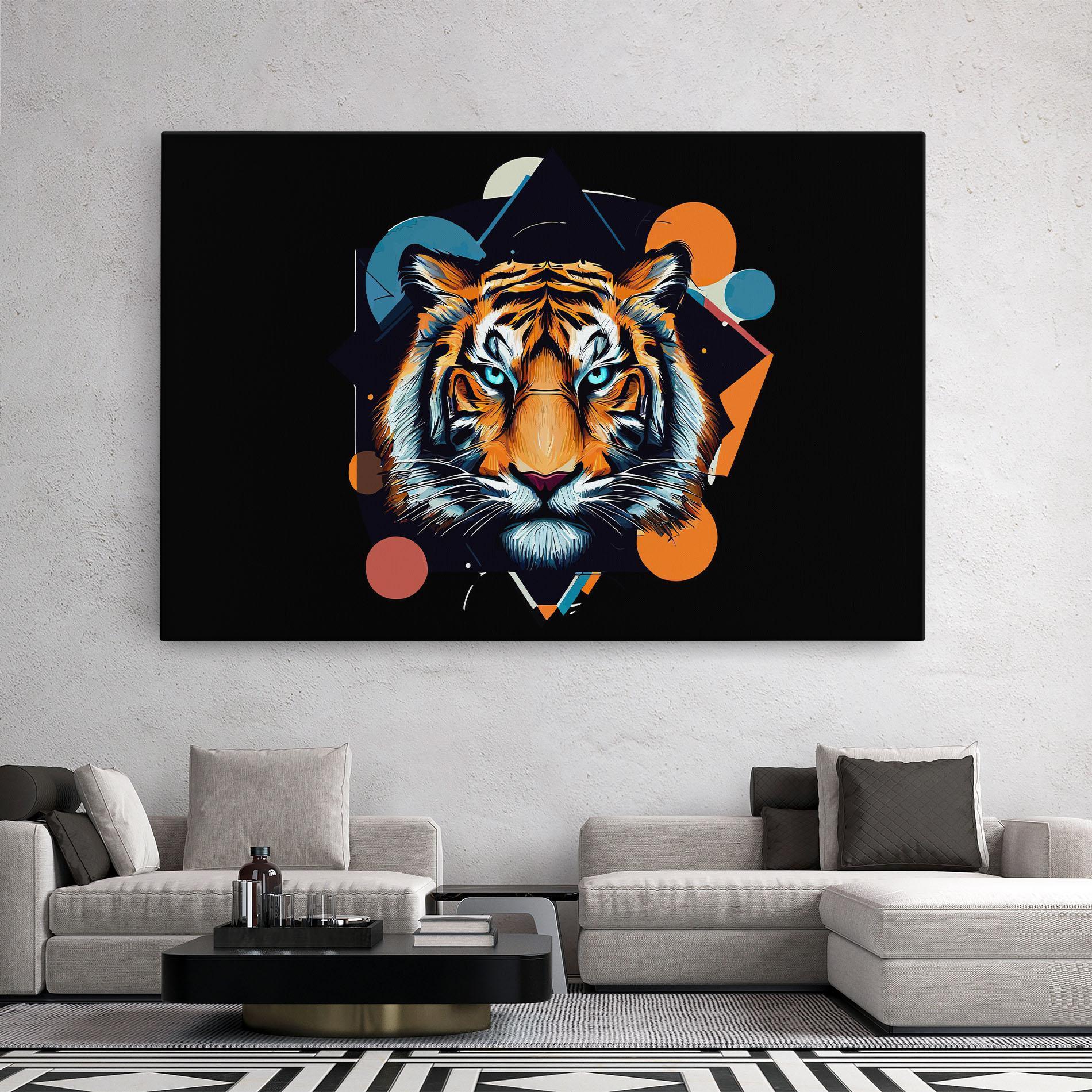 Tablou Canvas Geometric Tiger mockup 2