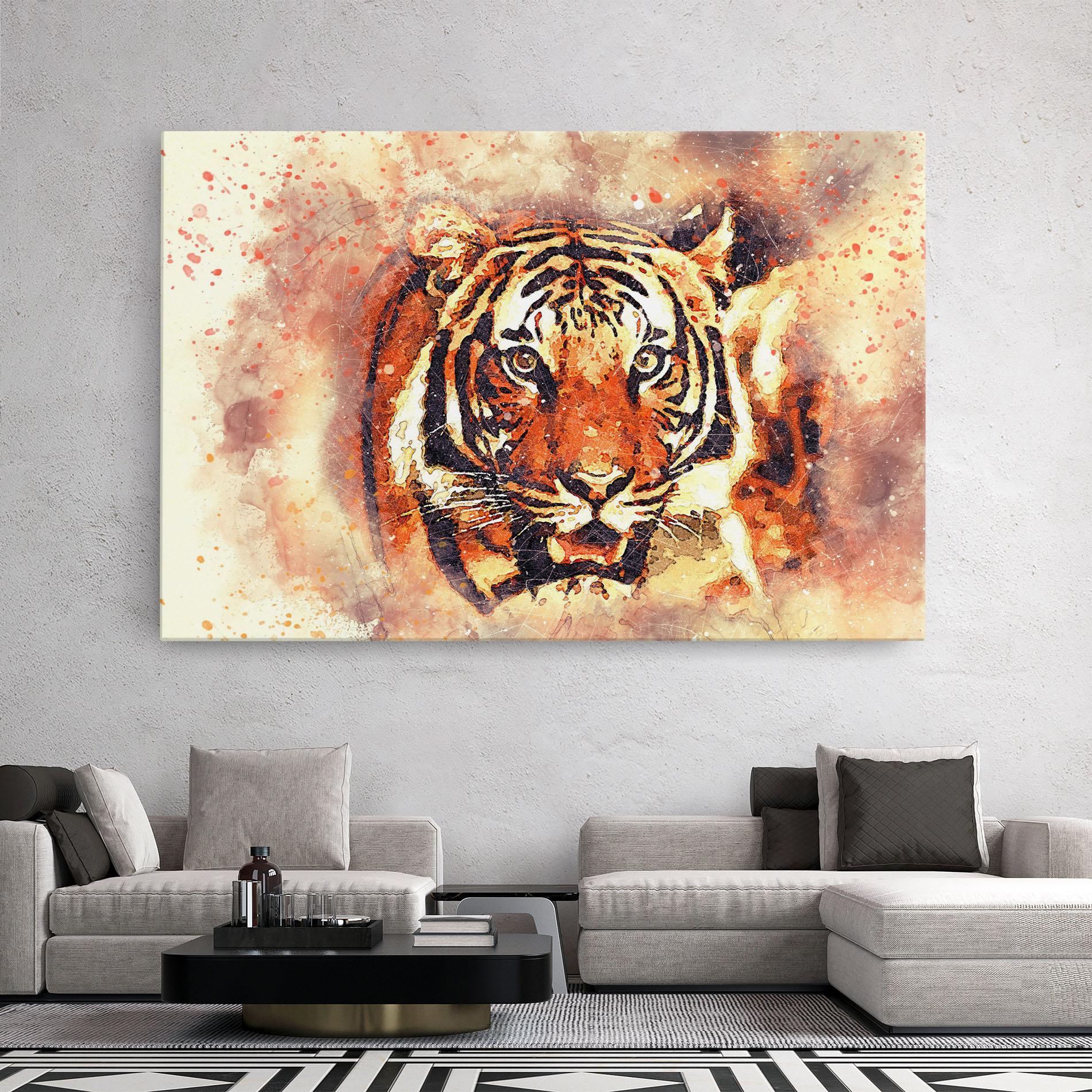Tablou Canvas Tiger Colors mockup 2