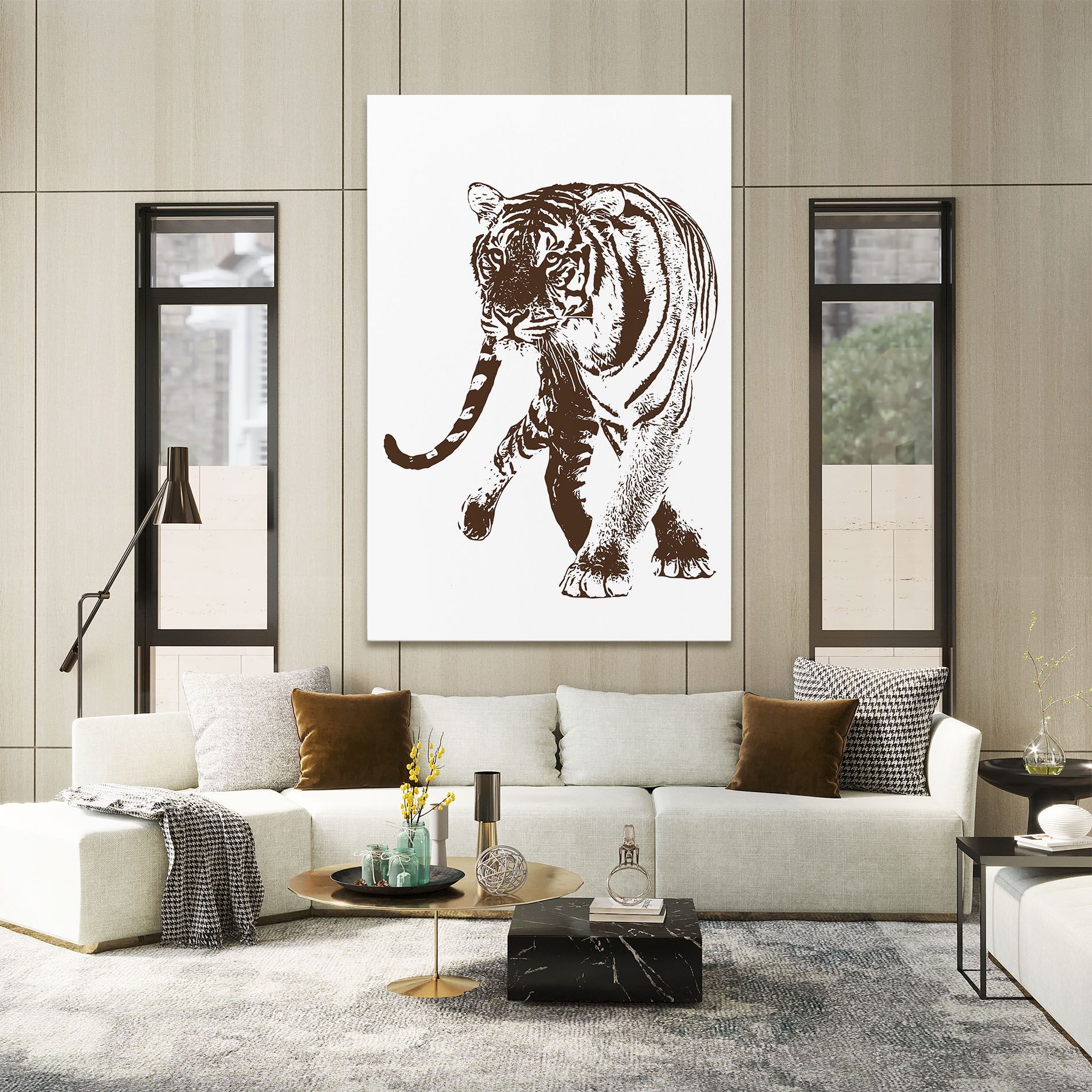 Brown Line Tiger mockup 2