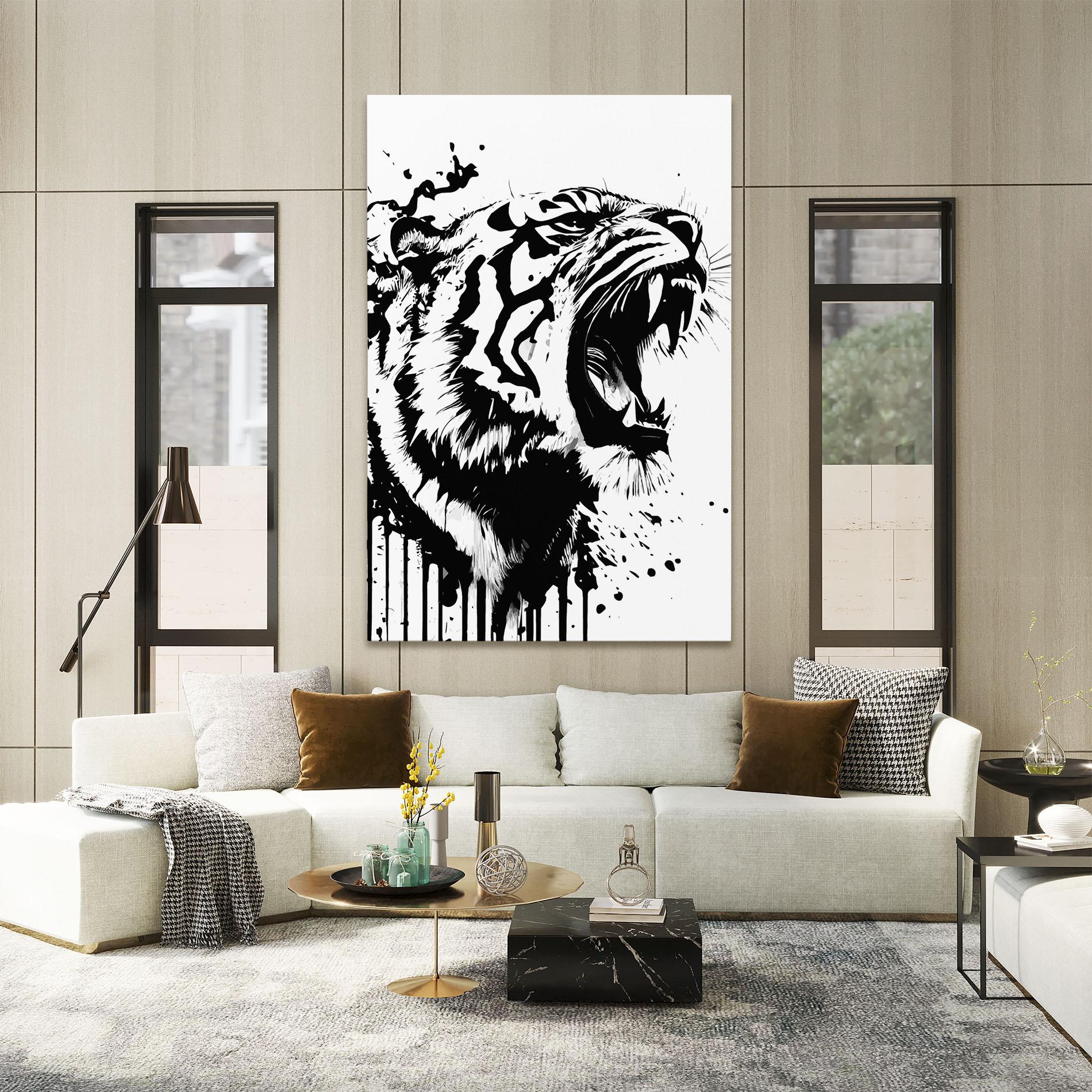 Tablou Canvas Ink Art Tiger mockup 2