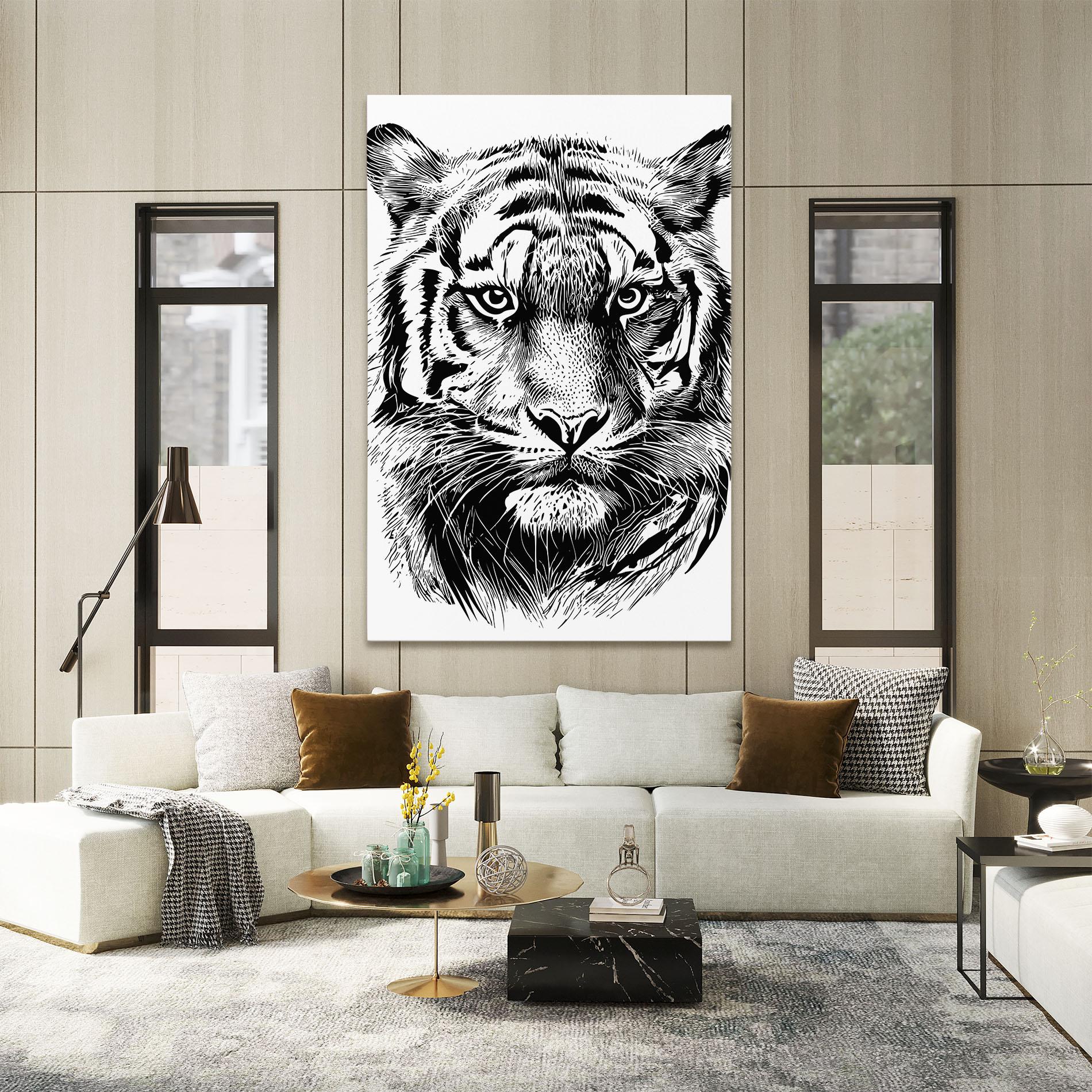 Tablou Canvas Pretty Tiger Head mockup 2