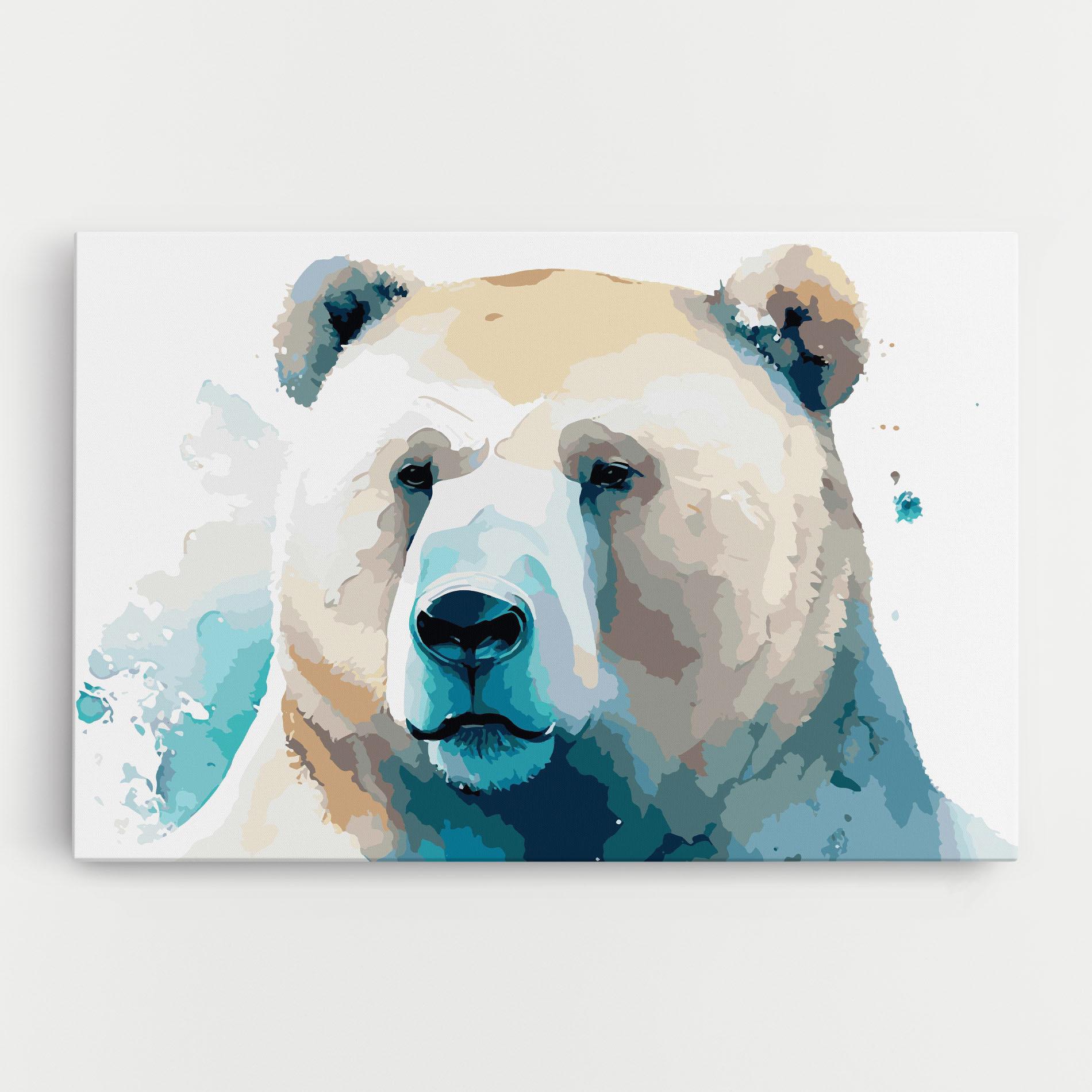 Tablou Canvas Big Watercolor Bear mockup 0