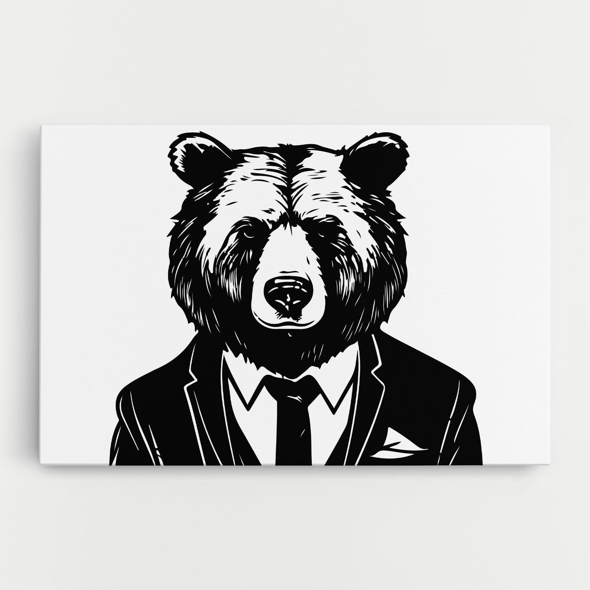 Tablou Canvas Business Bear mockup 0