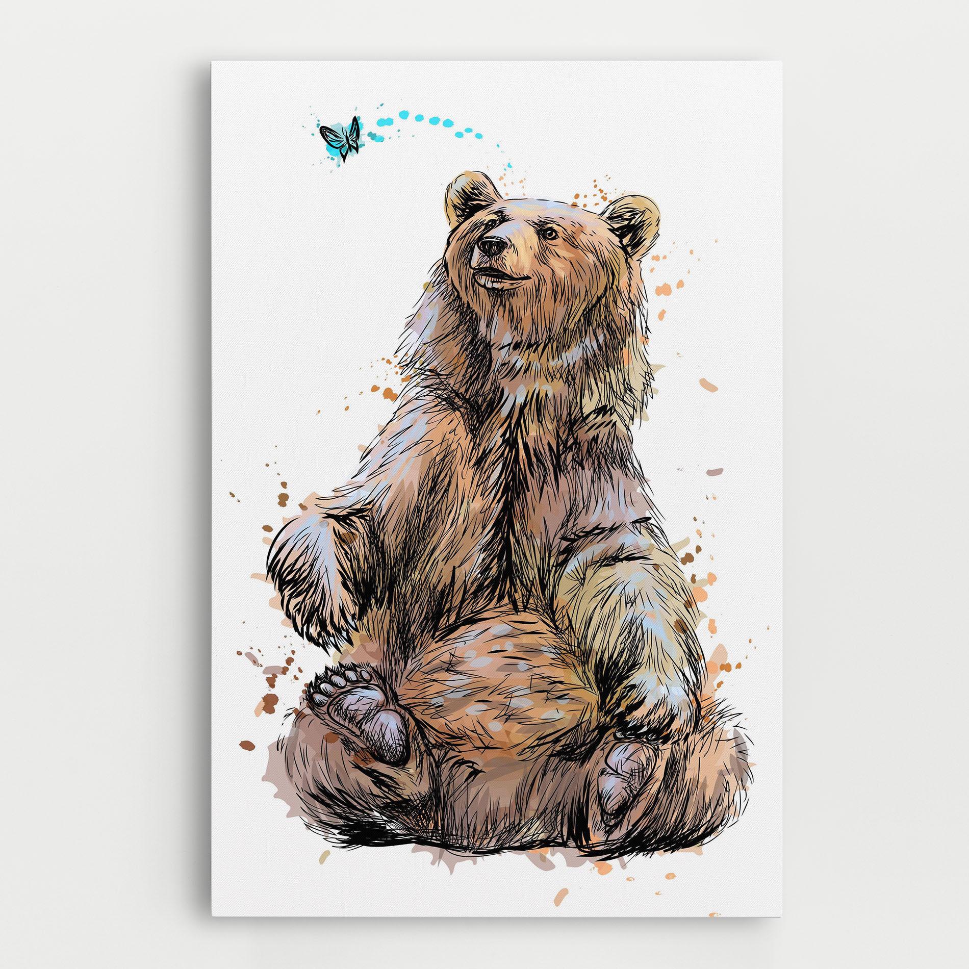 Tablou Canvas Butterfly Bear mockup 0