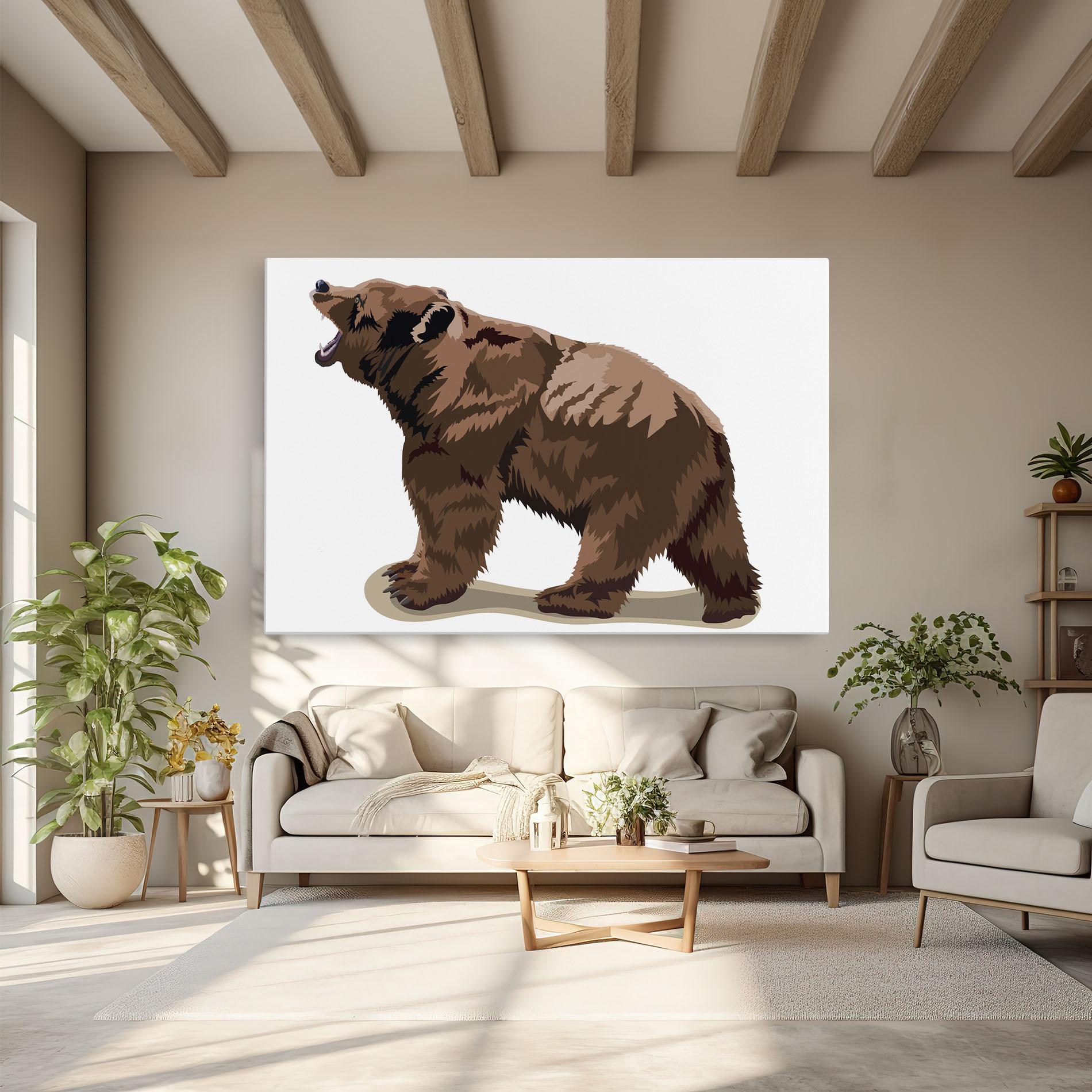 Tablou Canvas Angry Walking Bear mockup 6