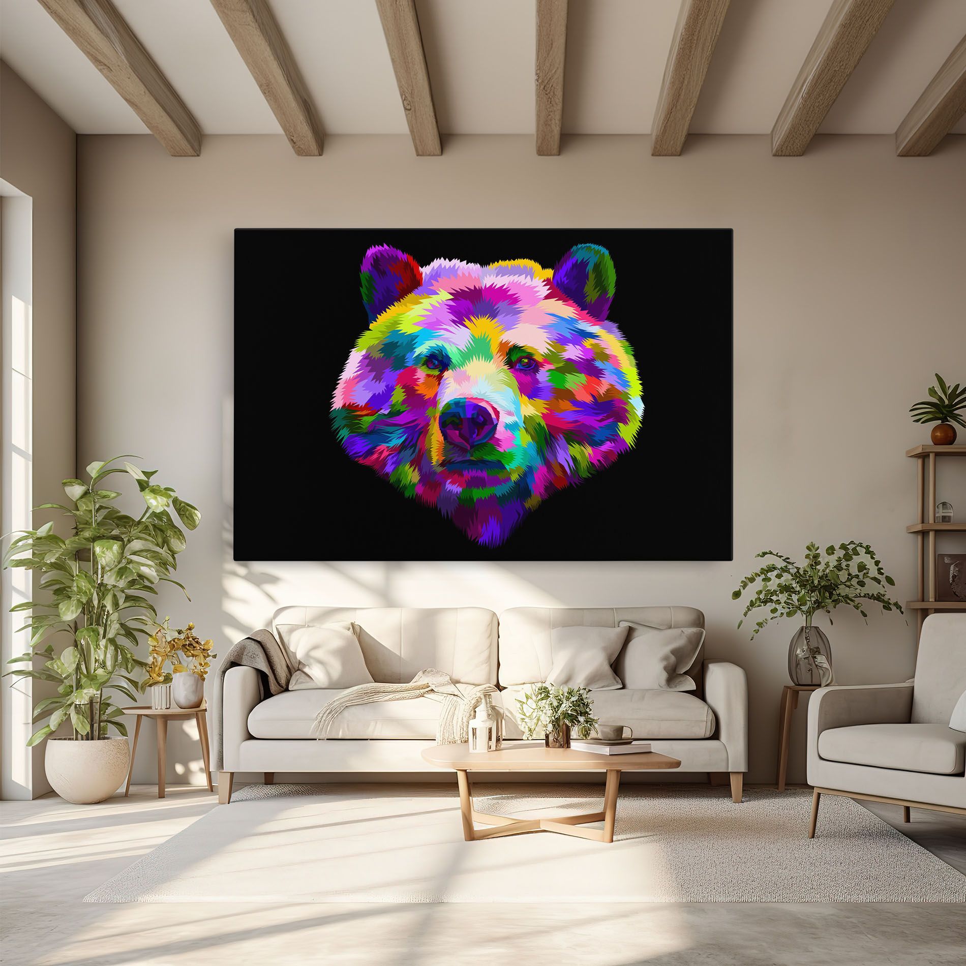 Bear Head Art mockup 6