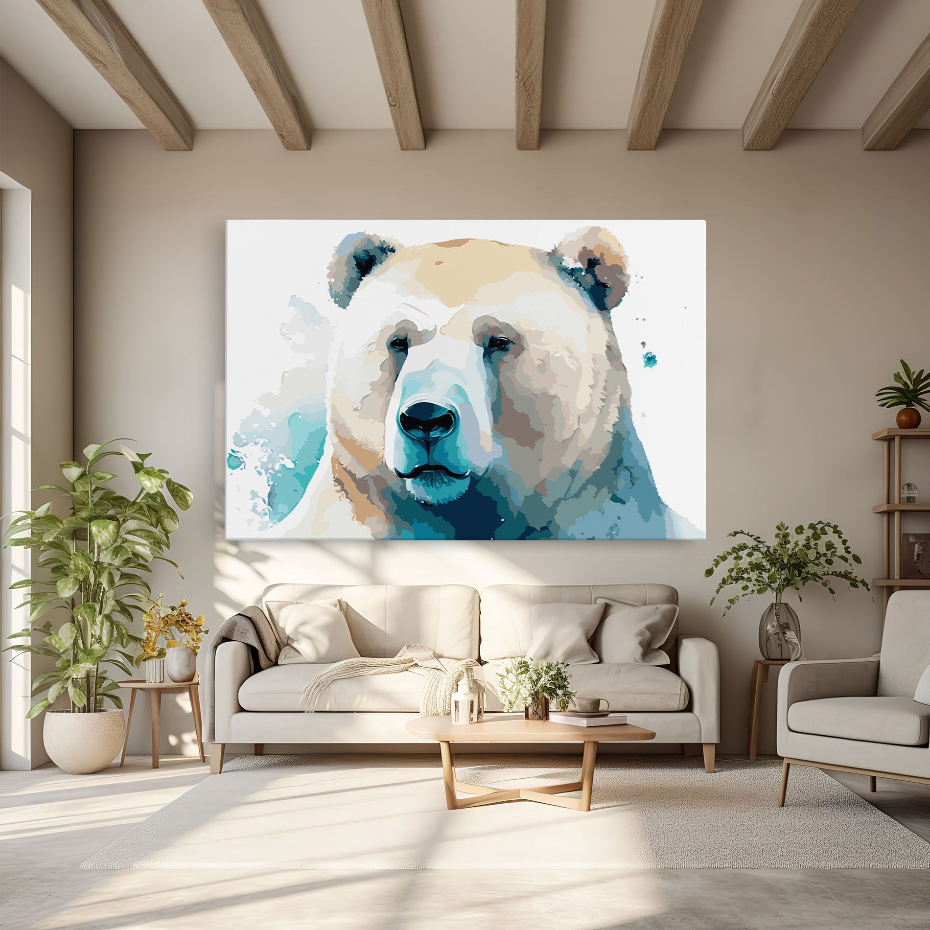 Big Watercolor Bear mockup 6