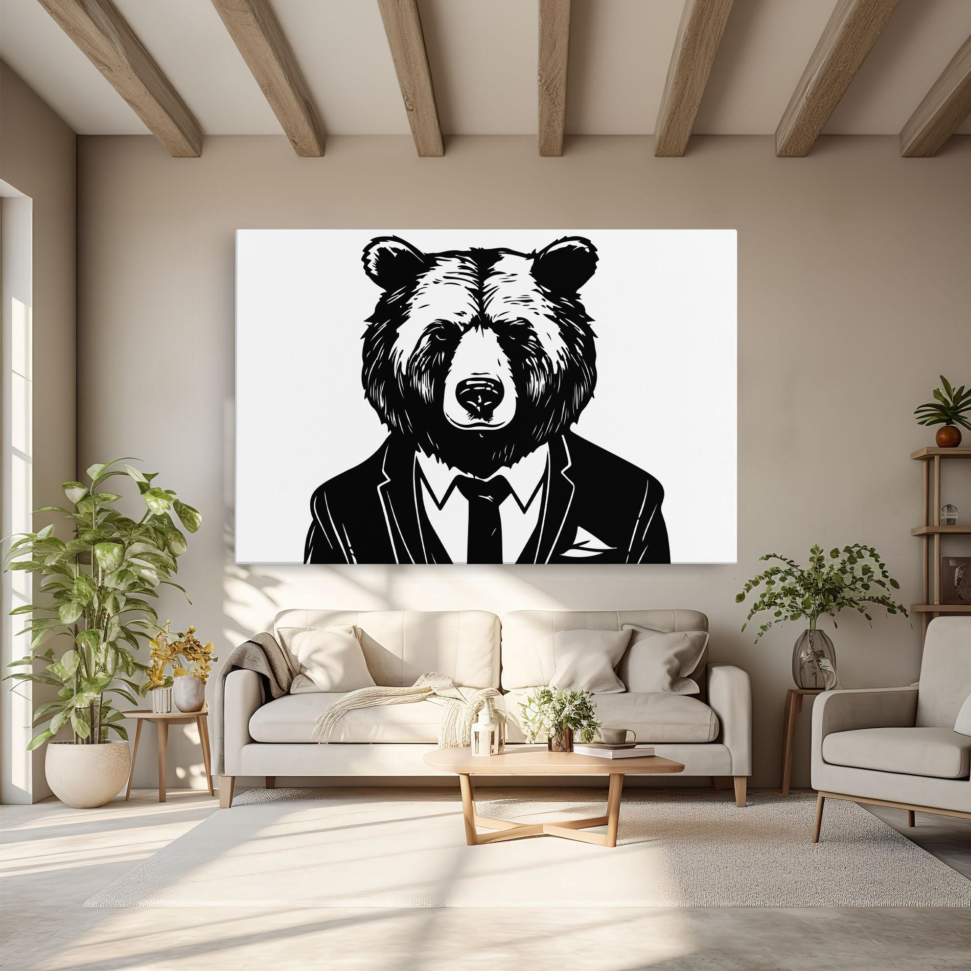 Tablou Canvas Business Bear mockup 6