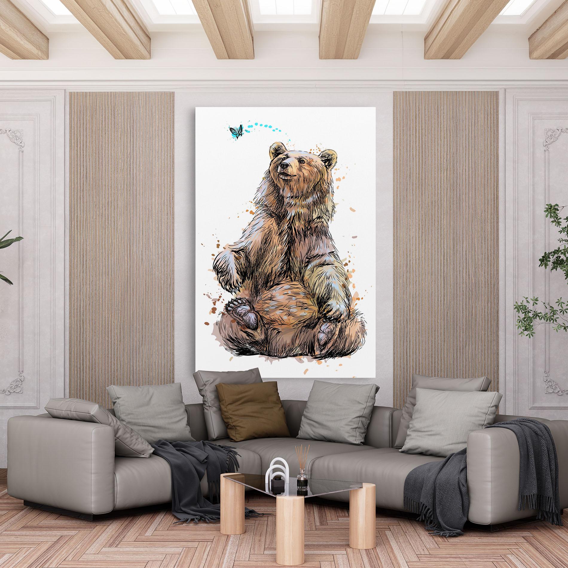 Tablou Canvas Butterfly Bear mockup 6