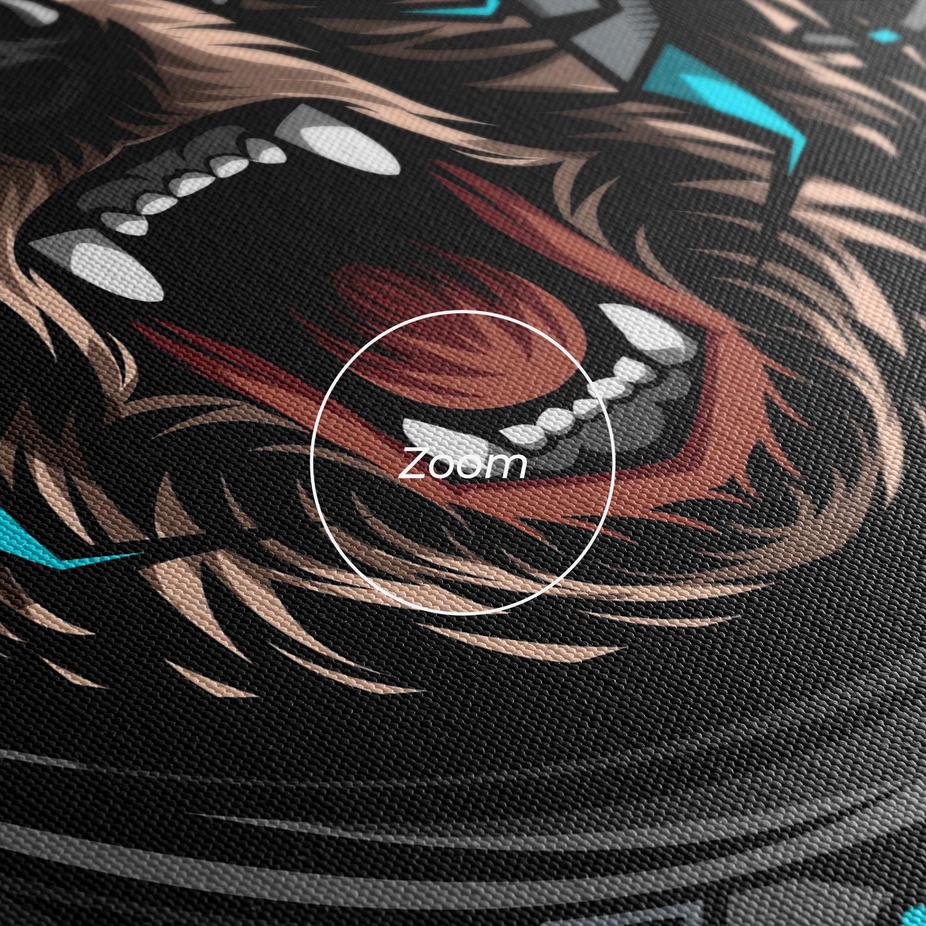 Tablou Canvas Black Cyborg Bear mockup 3