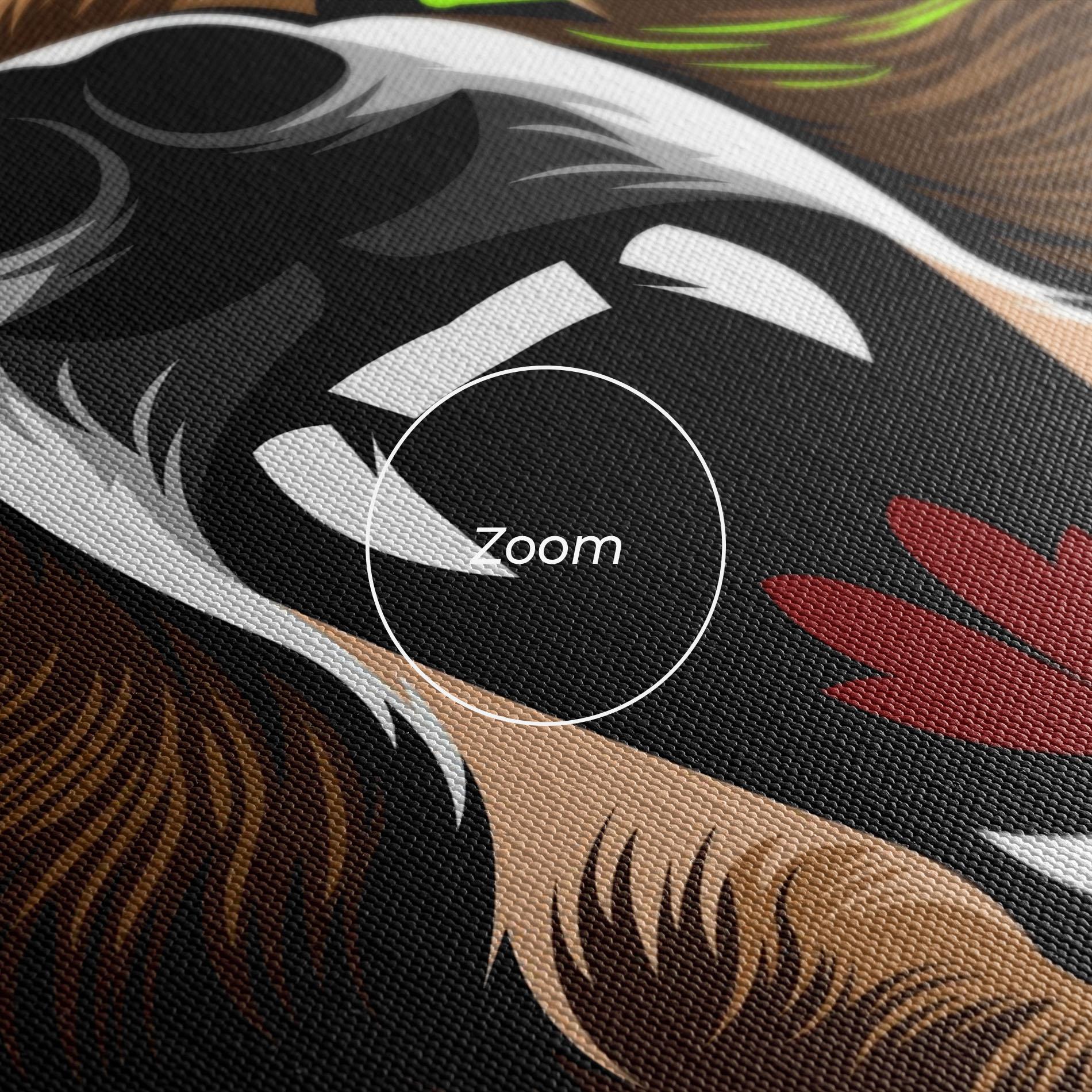 Tablou Canvas Green Line Bear mockup 3