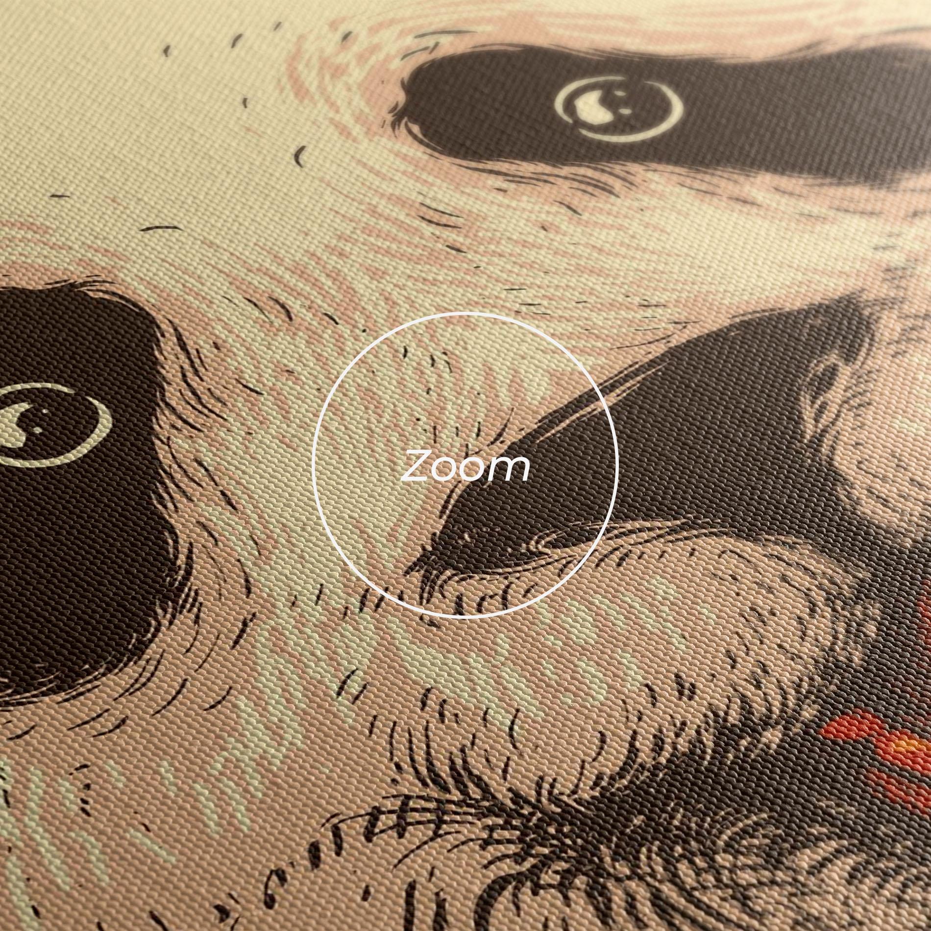 Tablou Canvas Panda On Orange mockup 3